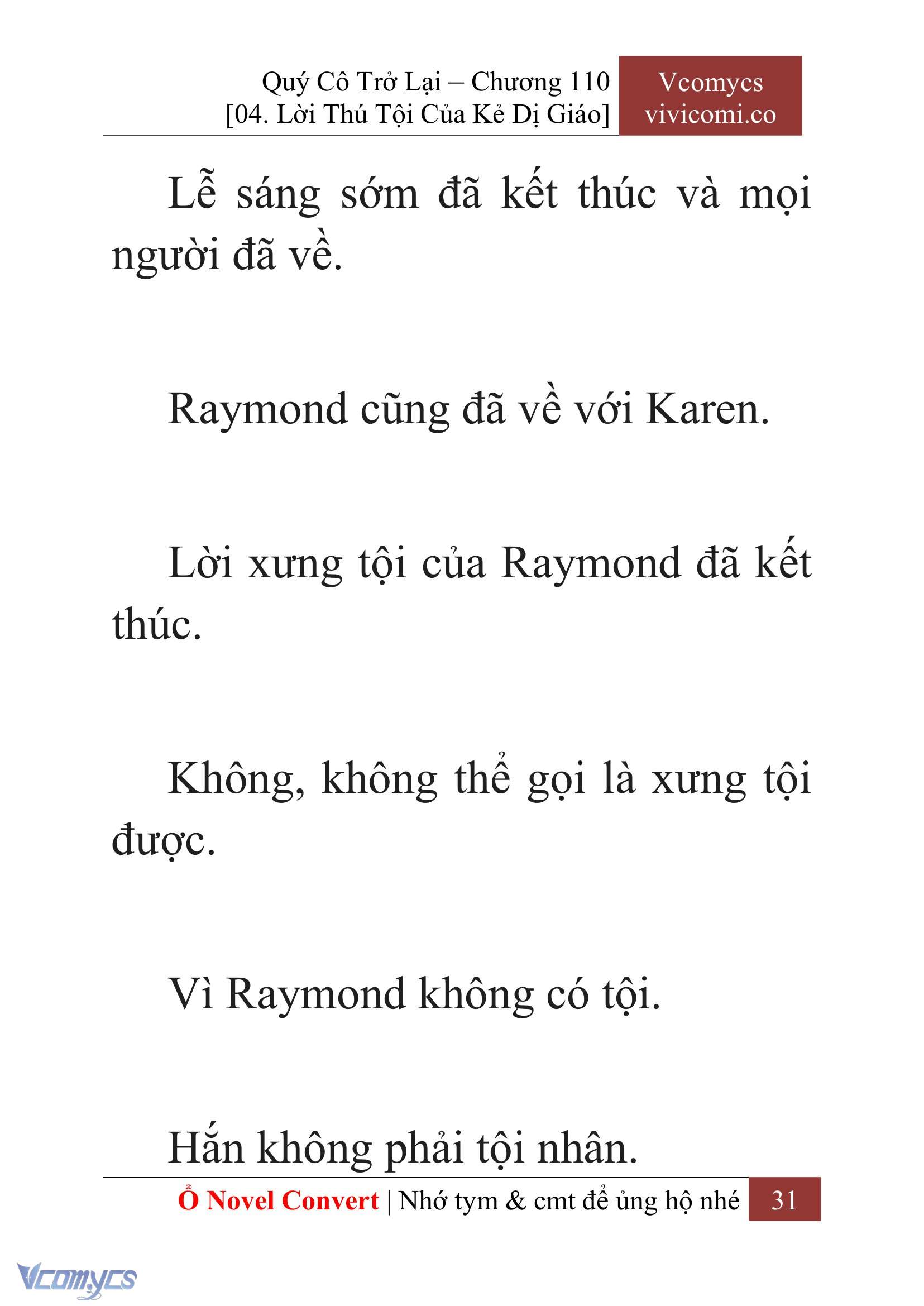 [Novel] Quý Cô Trở Lại Chap 110 - Trang 2