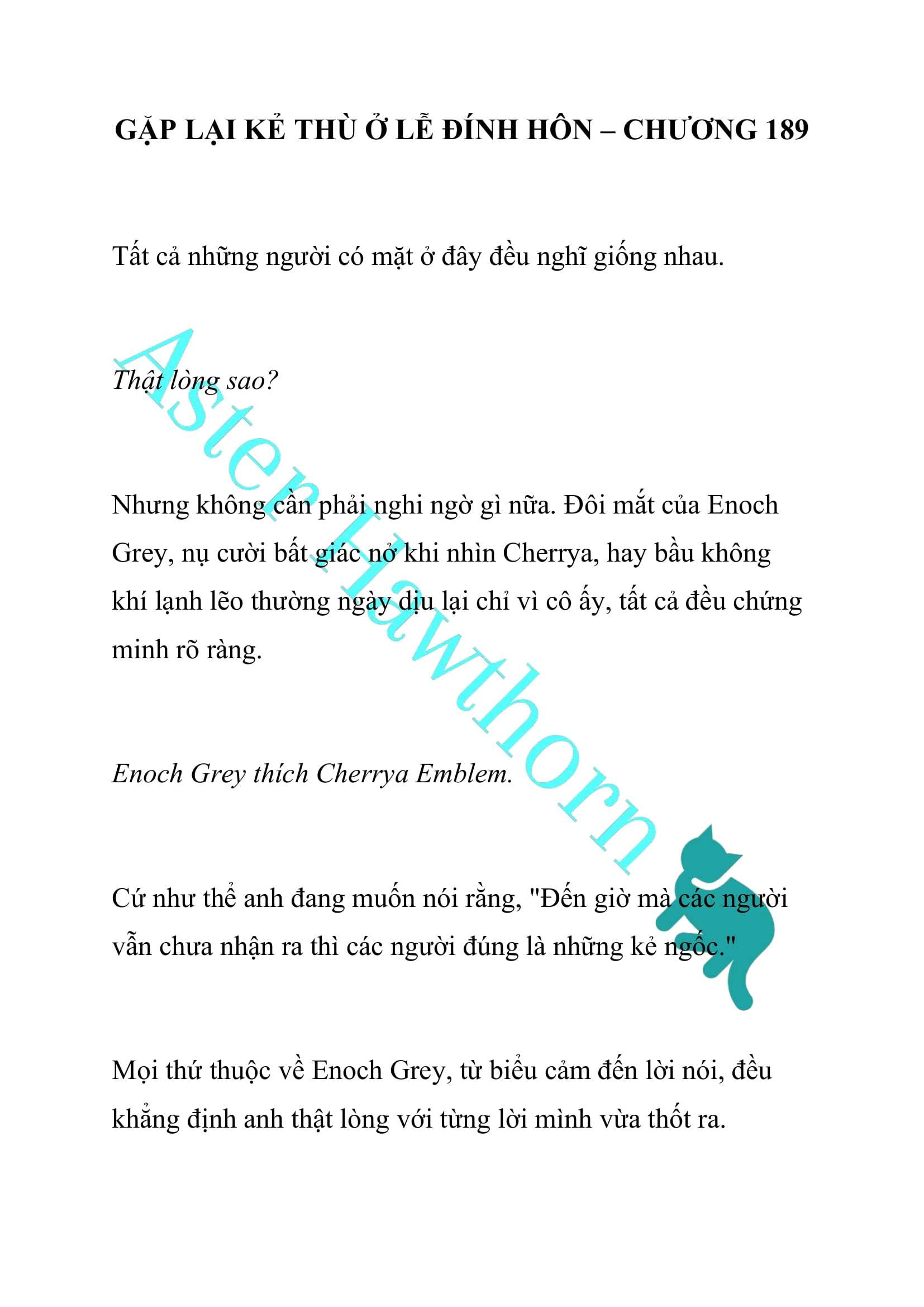 [NOVEL] Gặp Lại Kẻ Thù Ở Lễ Đính Hôn Chap 189 - Trang 2