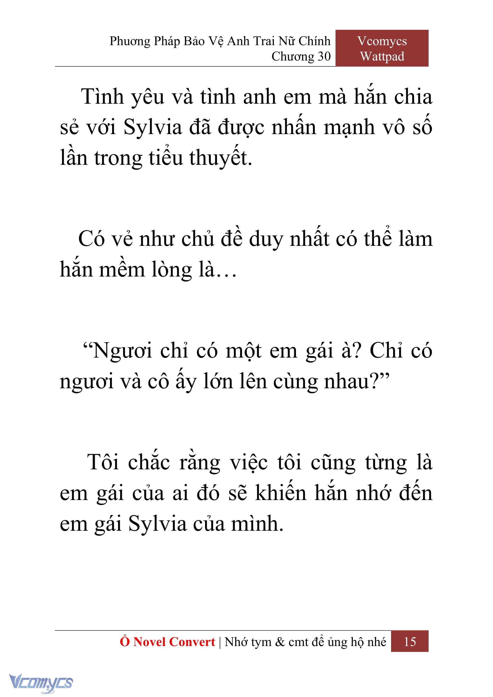 [Novel] Phương Pháp Bảo Vệ Anh Trai Nữ Chính Chap 30 - Trang 2