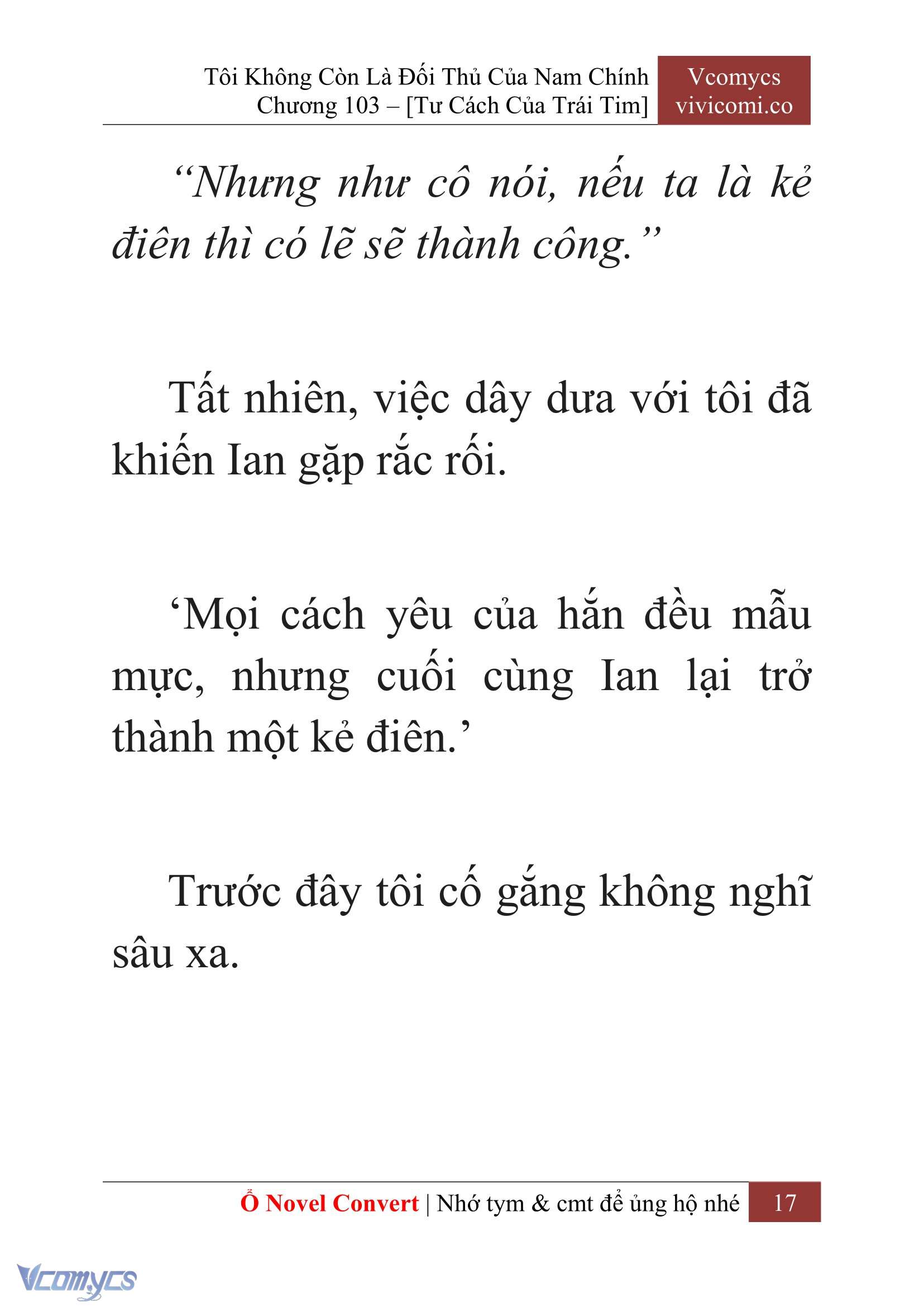 [Novel] Tôi Không Còn Là Đối Thủ Của Nam Chính Chap 103 - Trang 2
