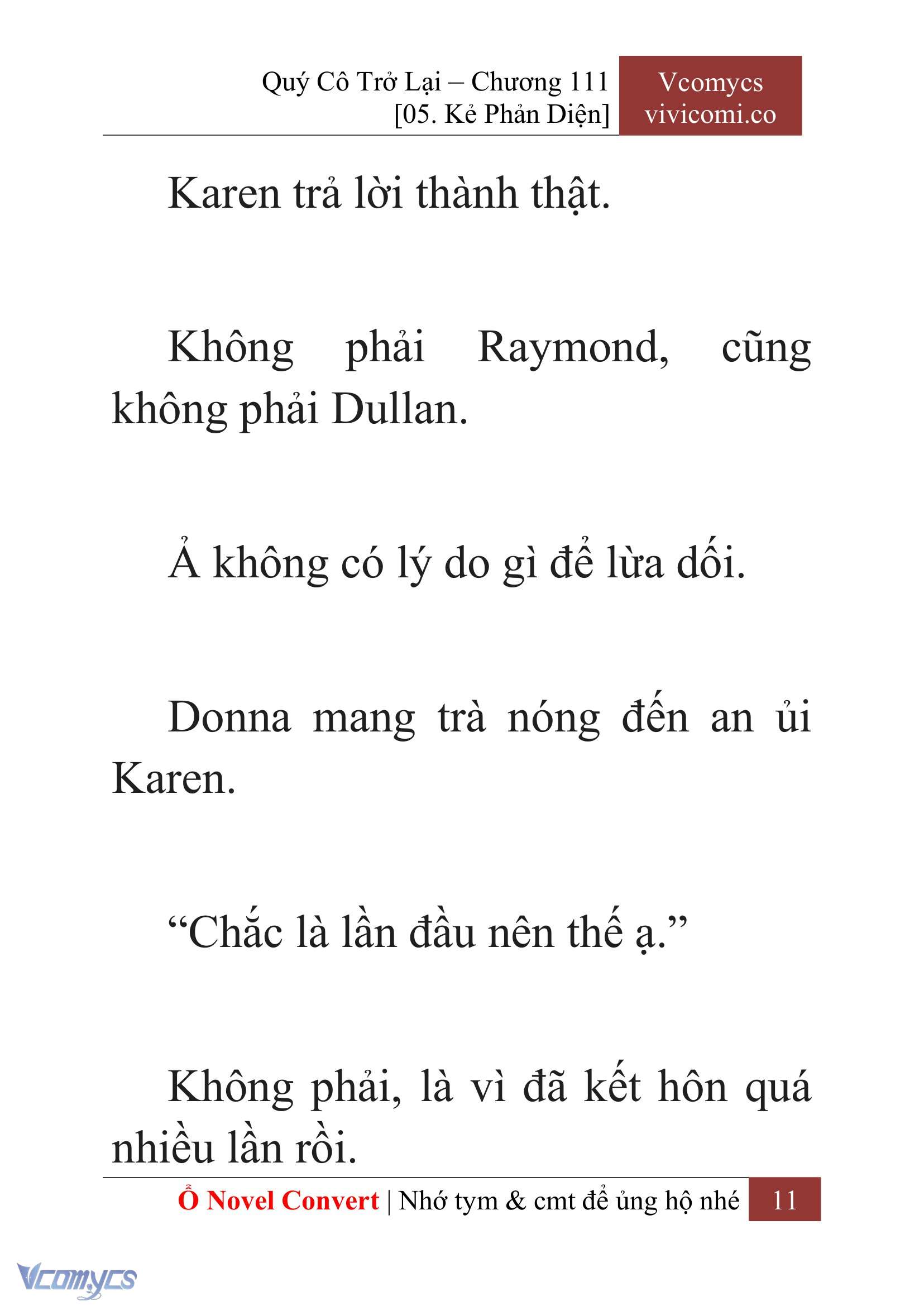 [Novel] Quý Cô Trở Lại Chap 111 - Trang 2