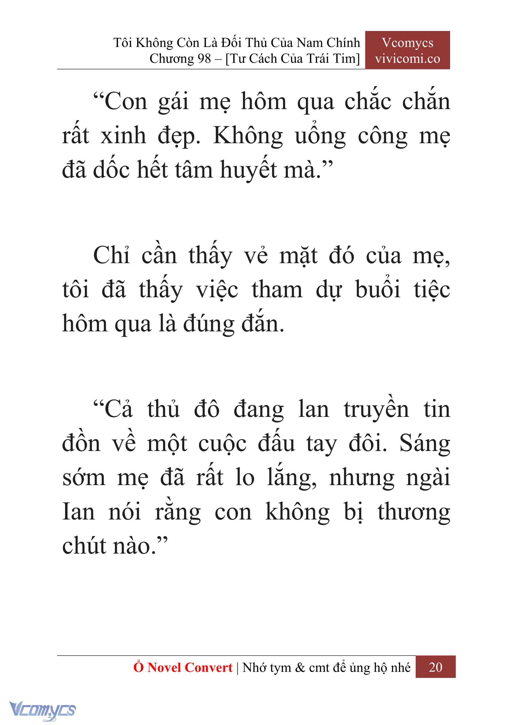 [Novel] Tôi Không Còn Là Đối Thủ Của Nam Chính Chap 98 - Trang 2