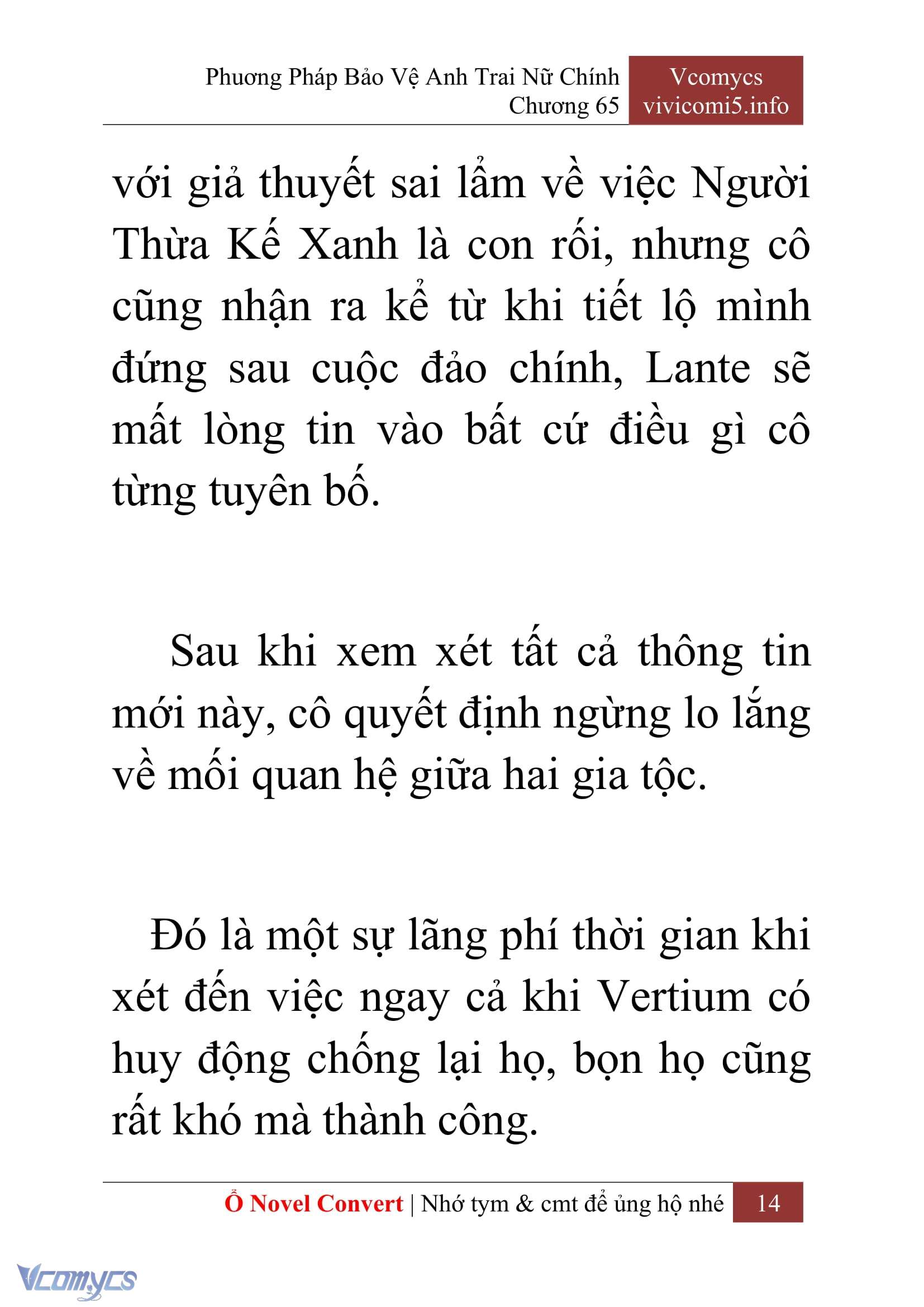 [Novel] Phương Pháp Bảo Vệ Anh Trai Nữ Chính Chap 65 - Trang 2