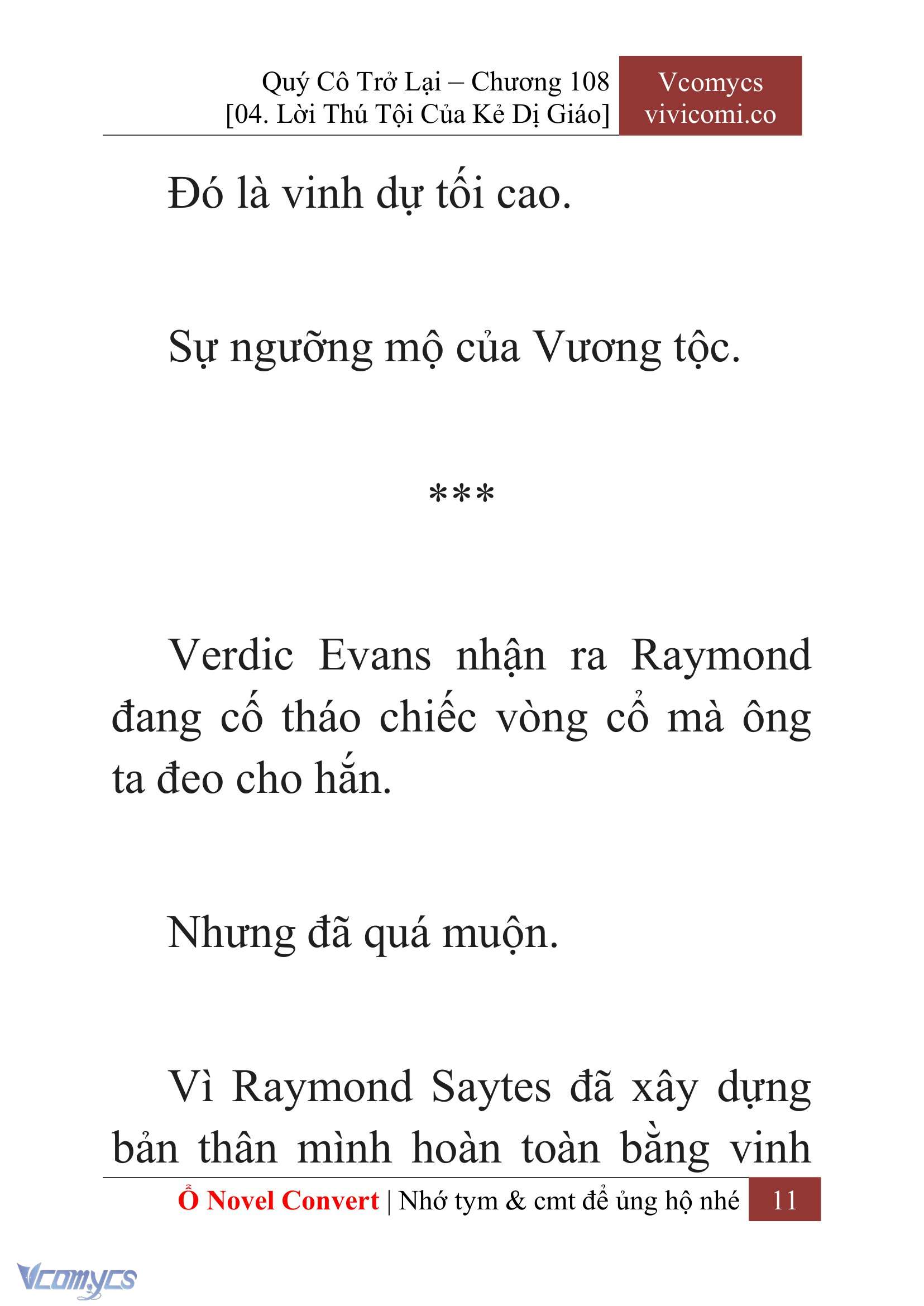 [Novel] Quý Cô Trở Lại Chap 108 - Trang 2