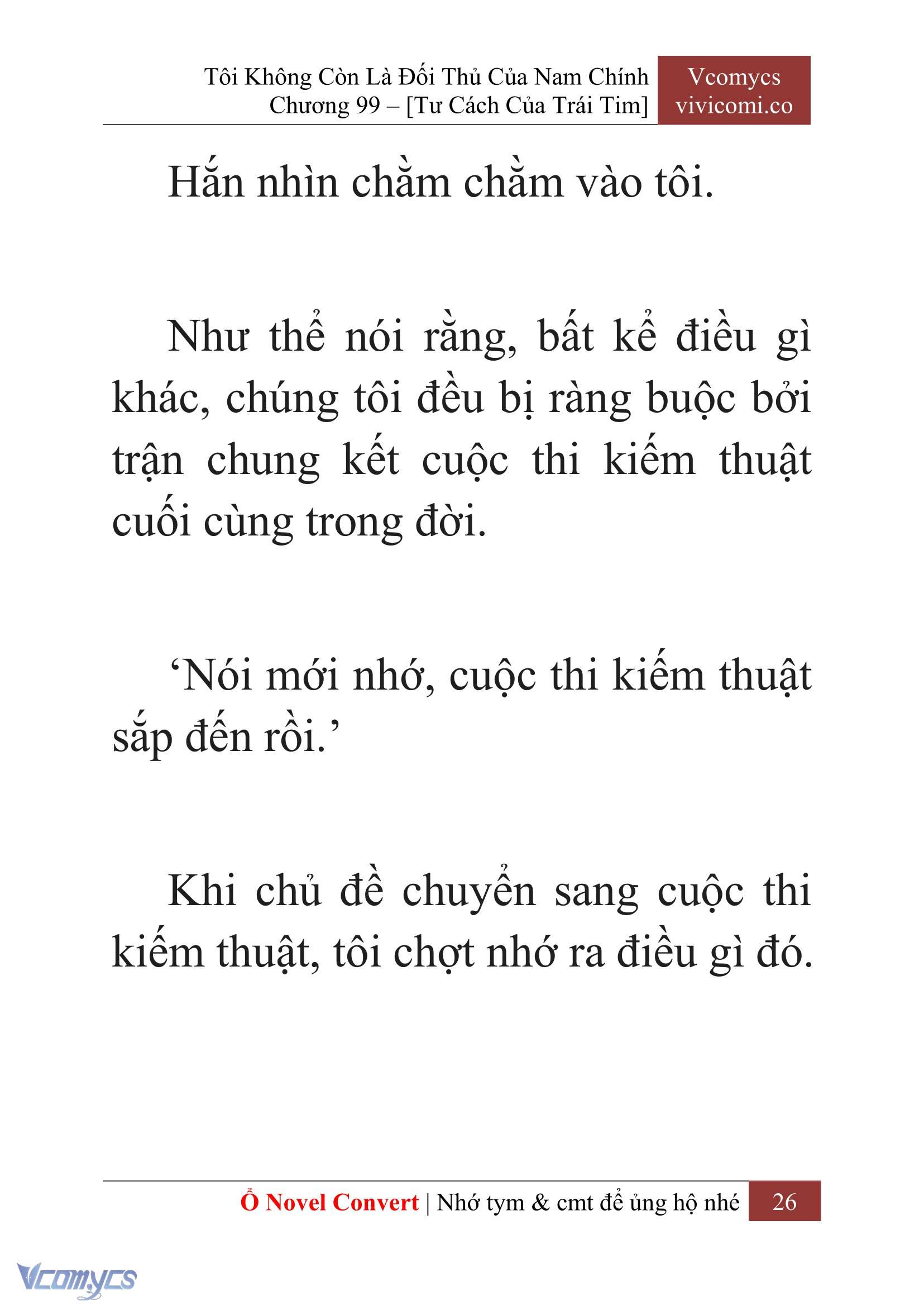 [Novel] Tôi Không Còn Là Đối Thủ Của Nam Chính Chap 99 - Trang 2