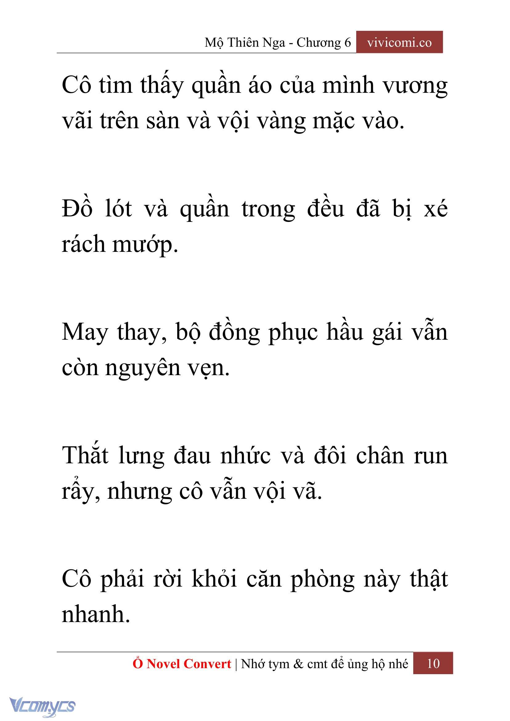 [Novel] Mộ Thiên Nga Chap 6 - Trang 2