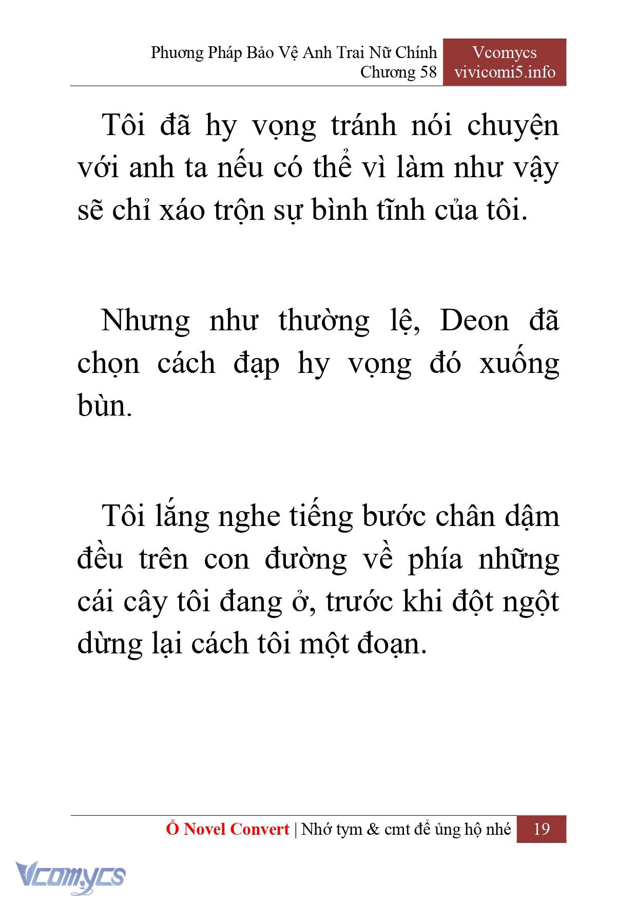 [Novel] Phương Pháp Bảo Vệ Anh Trai Nữ Chính Chap 58 - Trang 2