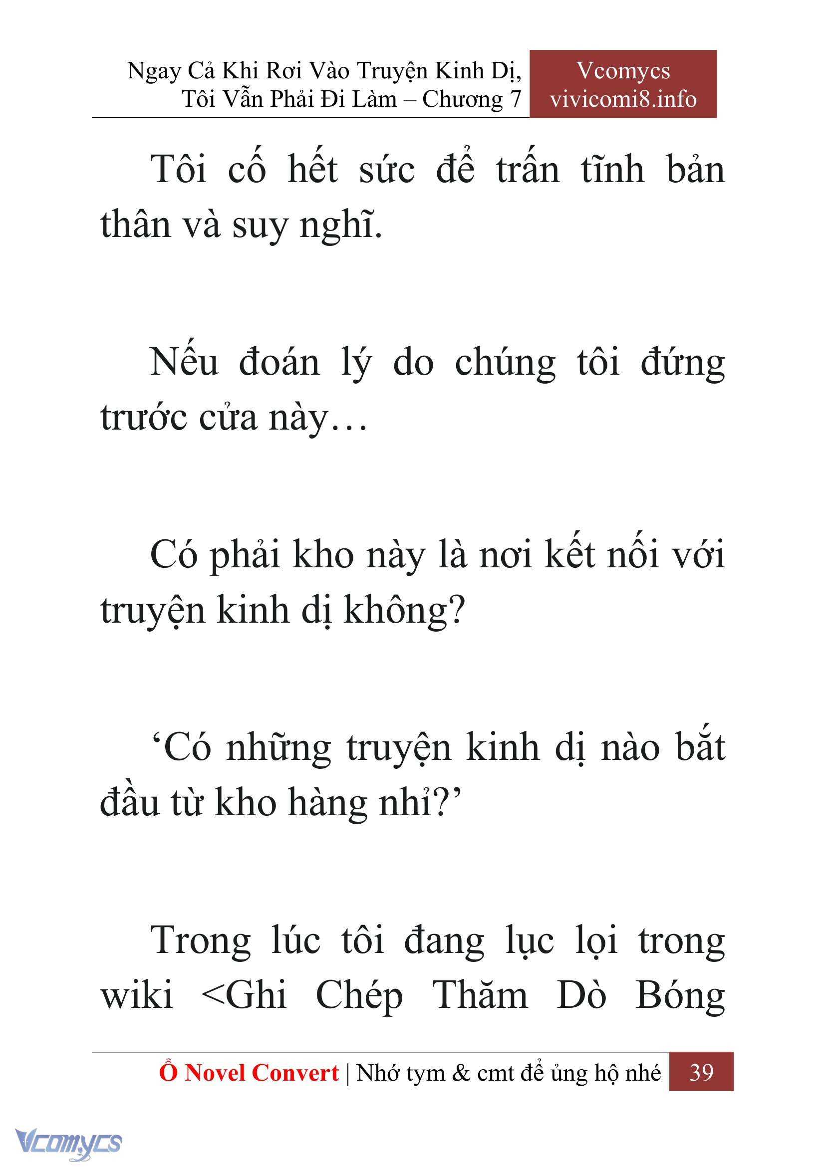[Novel] Ngay Cả Khi Rơi Vào Truyện Kinh Dị, Tôi Vẫn Phải Đi Làm Chap 7 - Trang 2