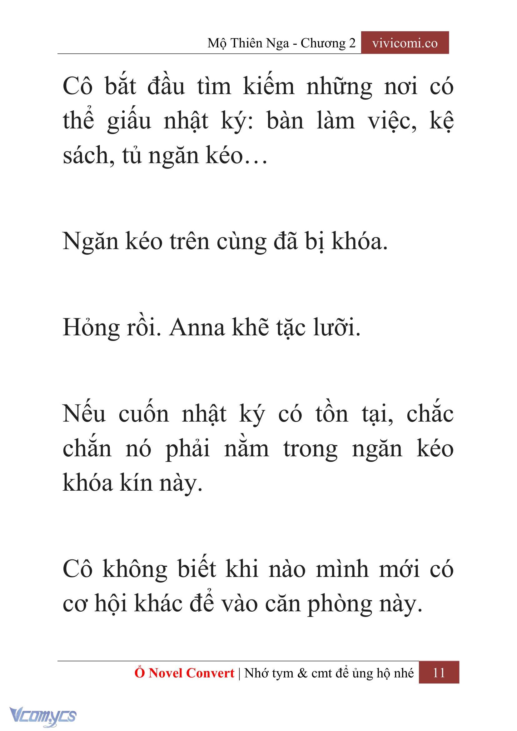 [Novel] Mộ Thiên Nga Chap 2 - Trang 2