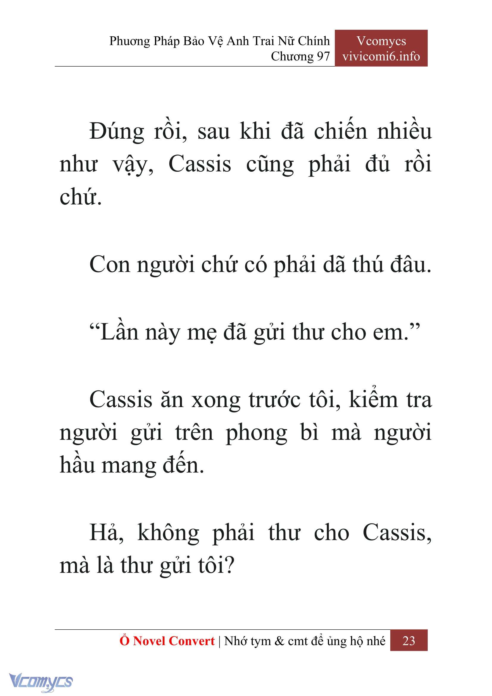 [Novel] Phương Pháp Bảo Vệ Anh Trai Nữ Chính Chap 97 - Trang 2