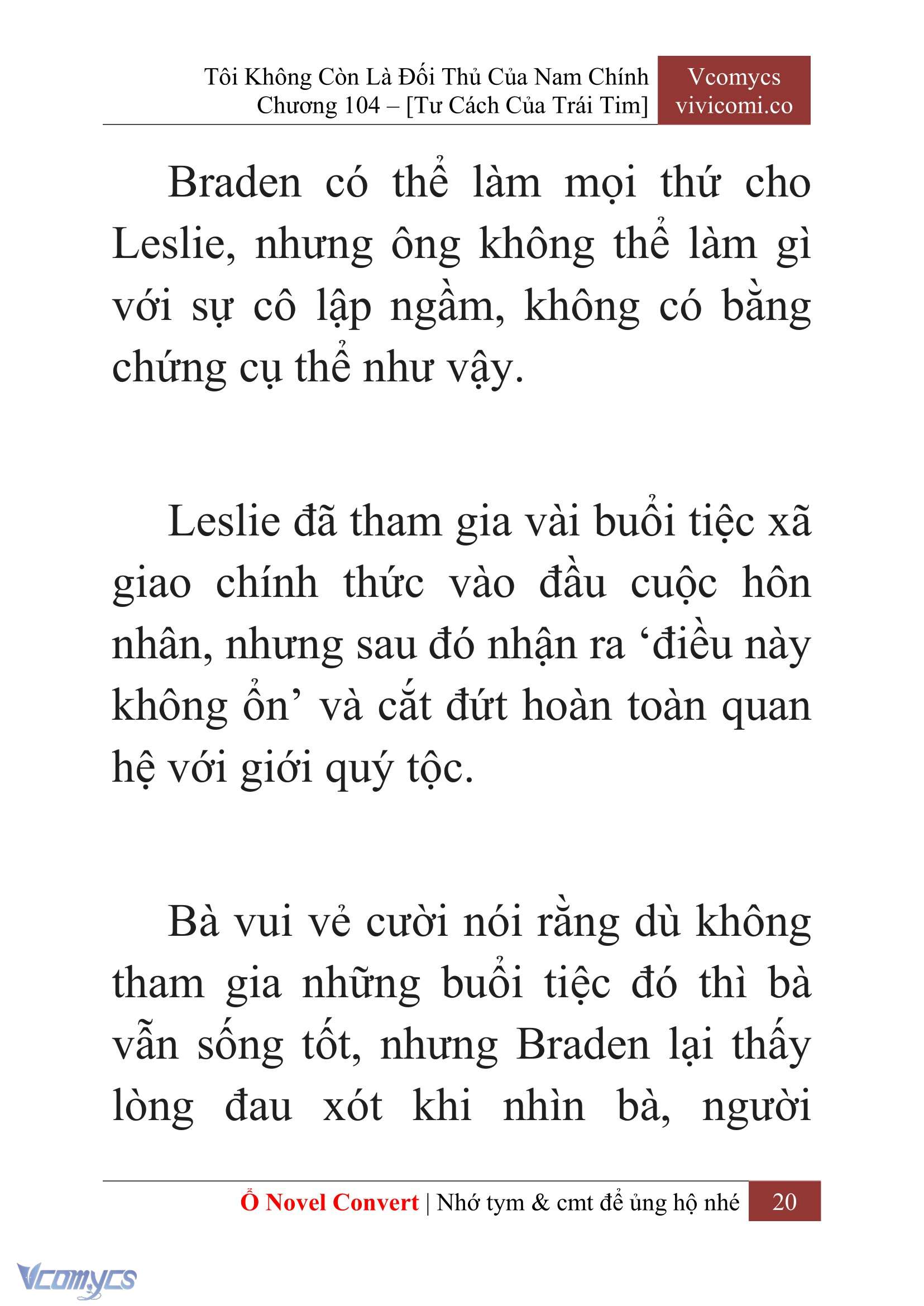 [Novel] Tôi Không Còn Là Đối Thủ Của Nam Chính Chap 104 - Trang 2