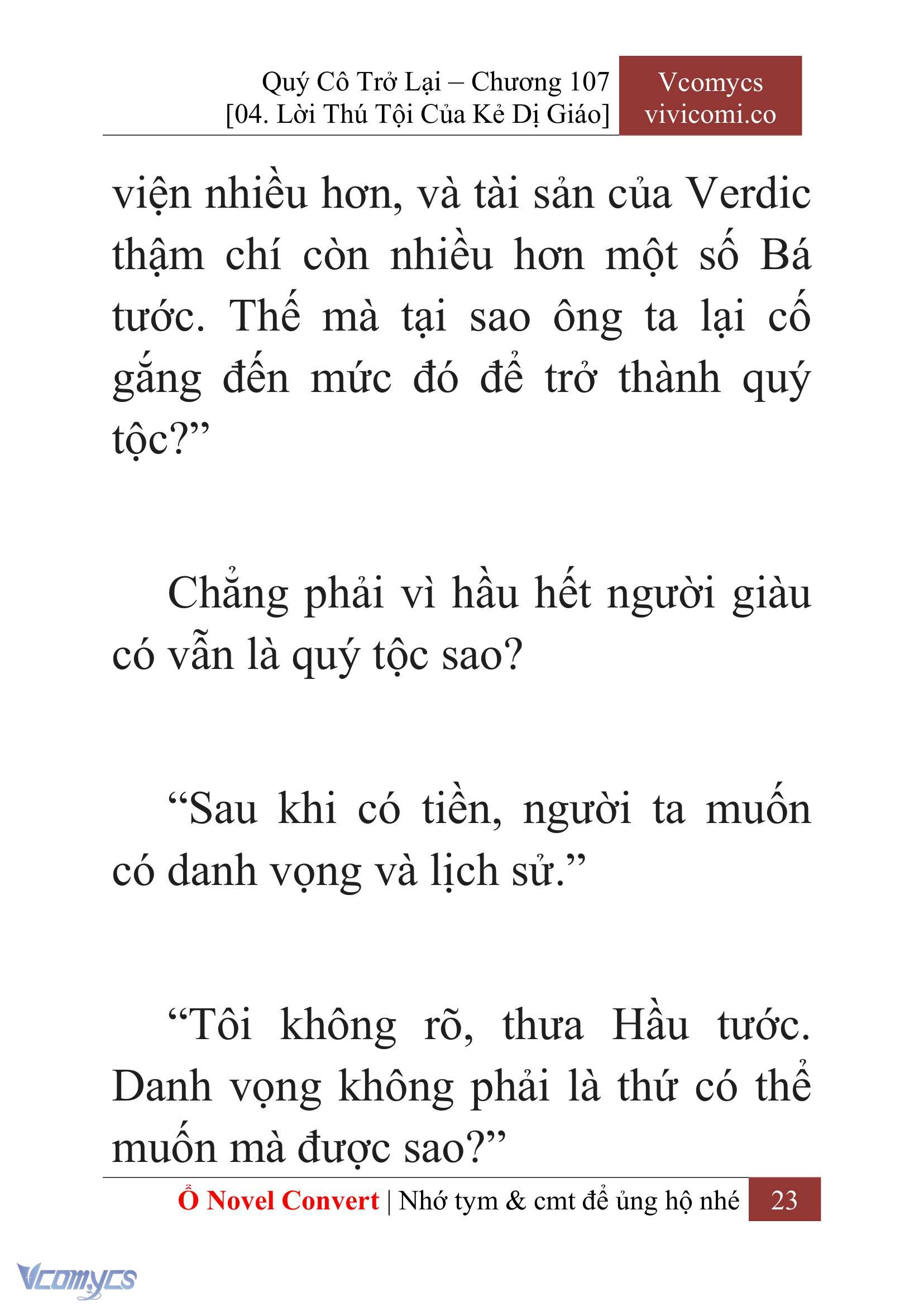 [Novel] Quý Cô Trở Lại Chap 107 - Trang 2