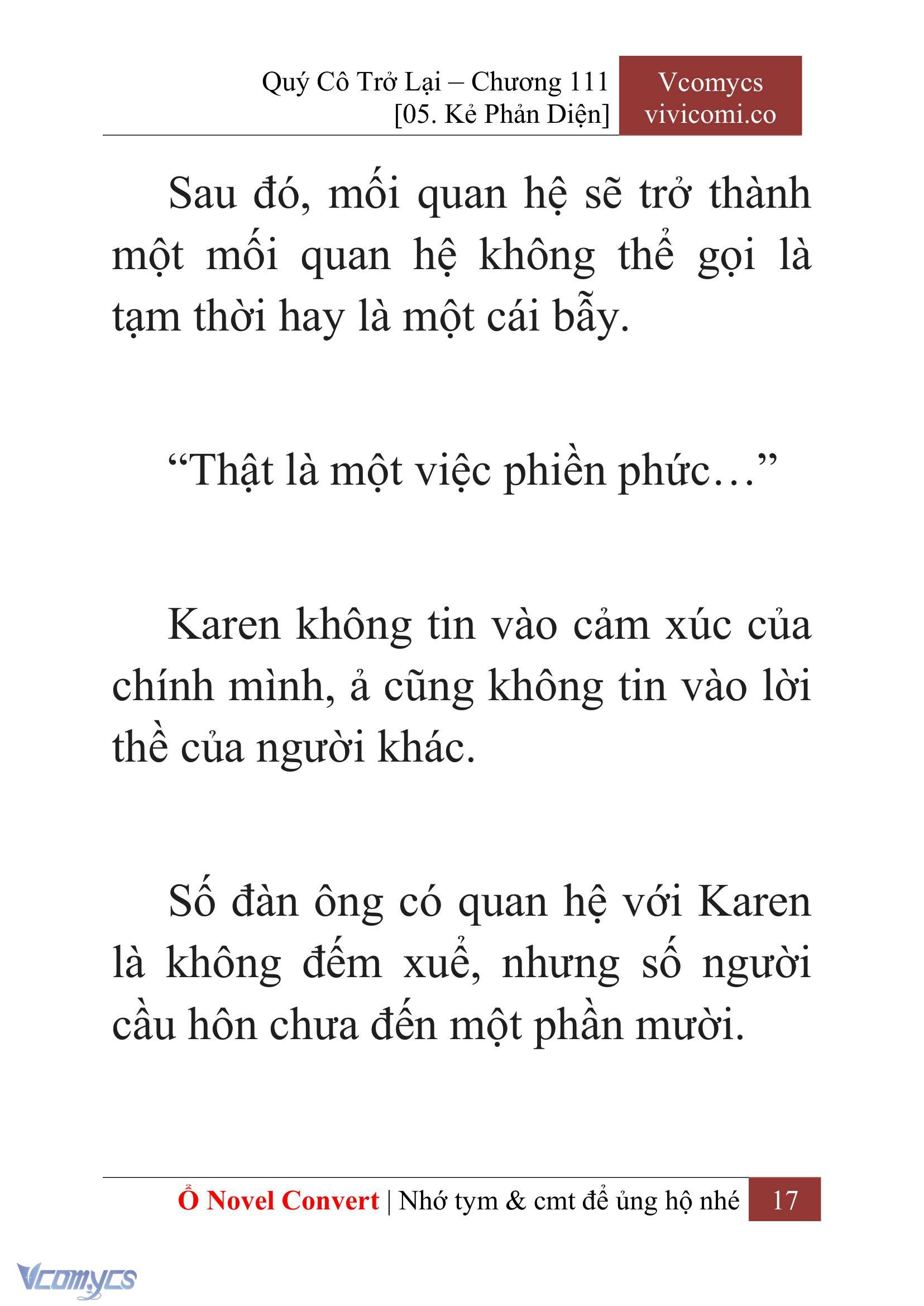 [Novel] Quý Cô Trở Lại Chap 111 - Trang 2