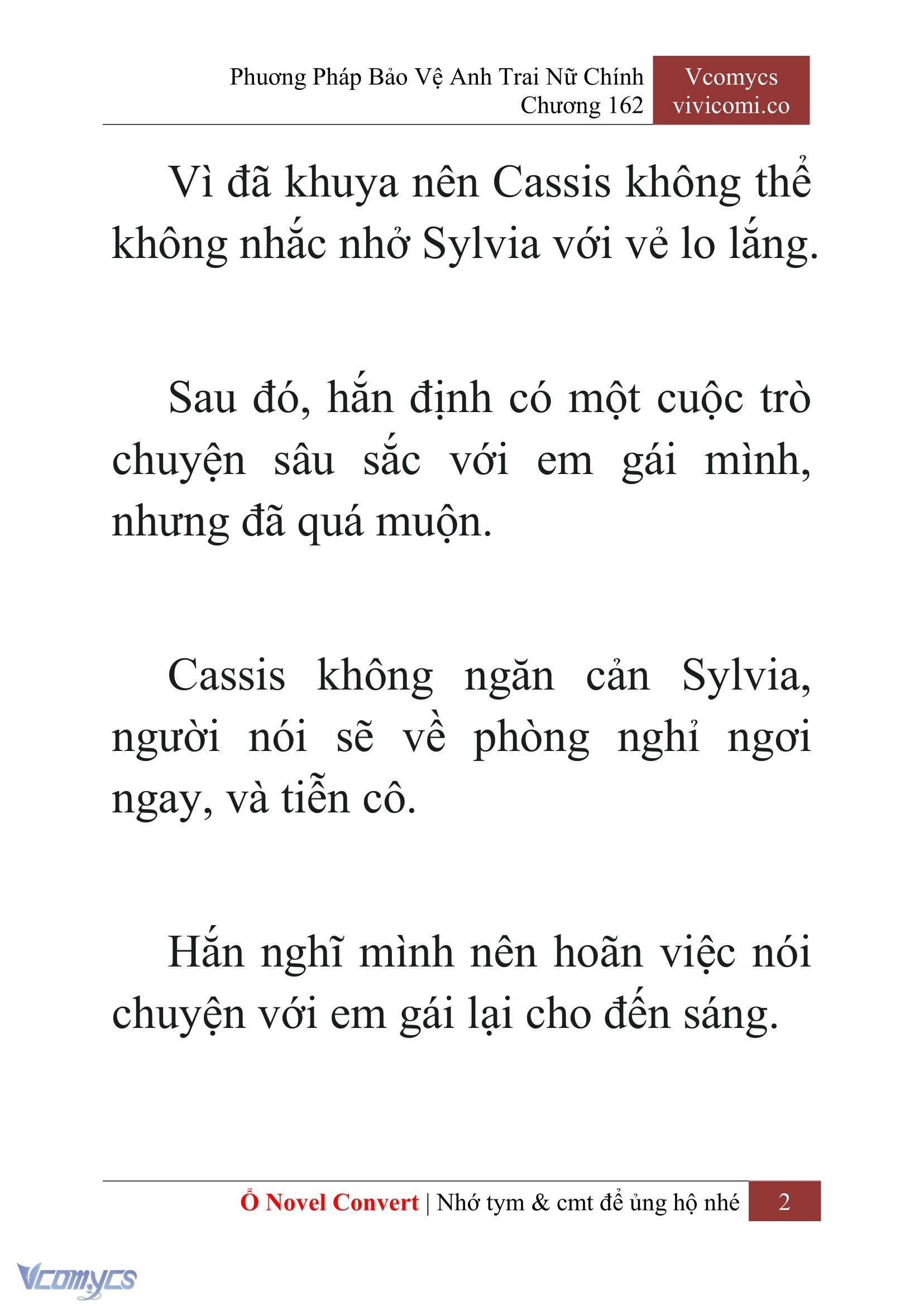 [Novel] Phương Pháp Bảo Vệ Anh Trai Nữ Chính Chap 162 - Trang 2