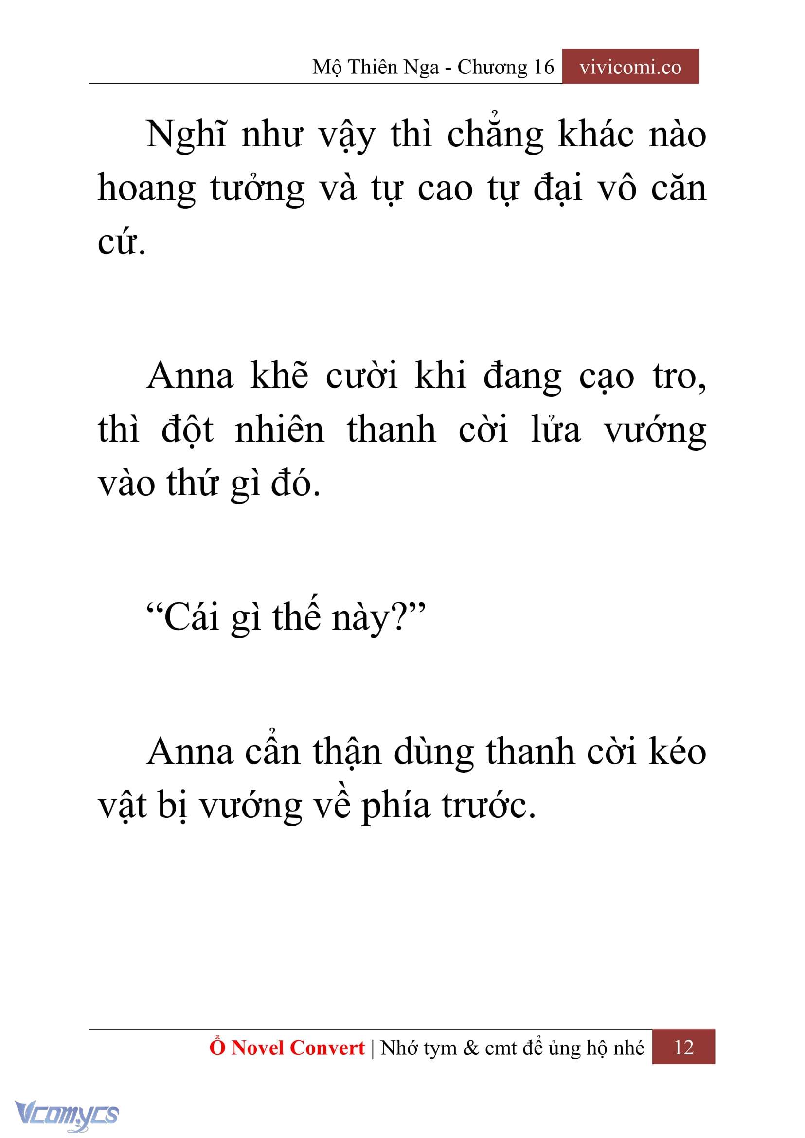 [Novel] Mộ Thiên Nga Chap 16 - Trang 2