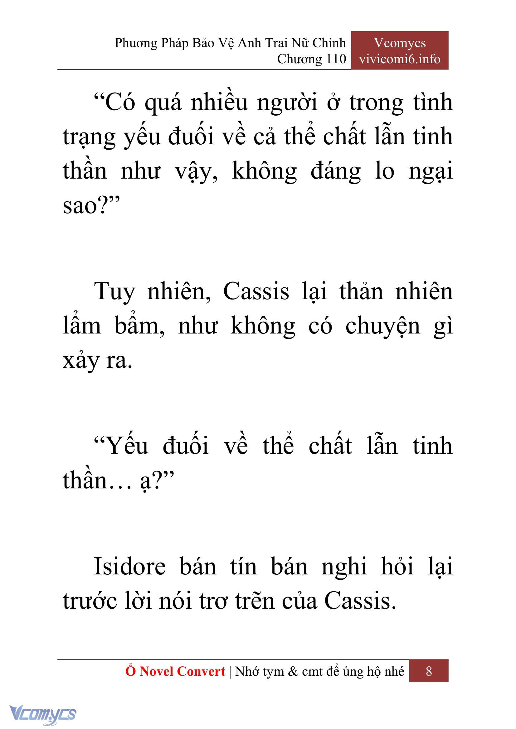 [Novel] Phương Pháp Bảo Vệ Anh Trai Nữ Chính Chap 110 - Trang 2