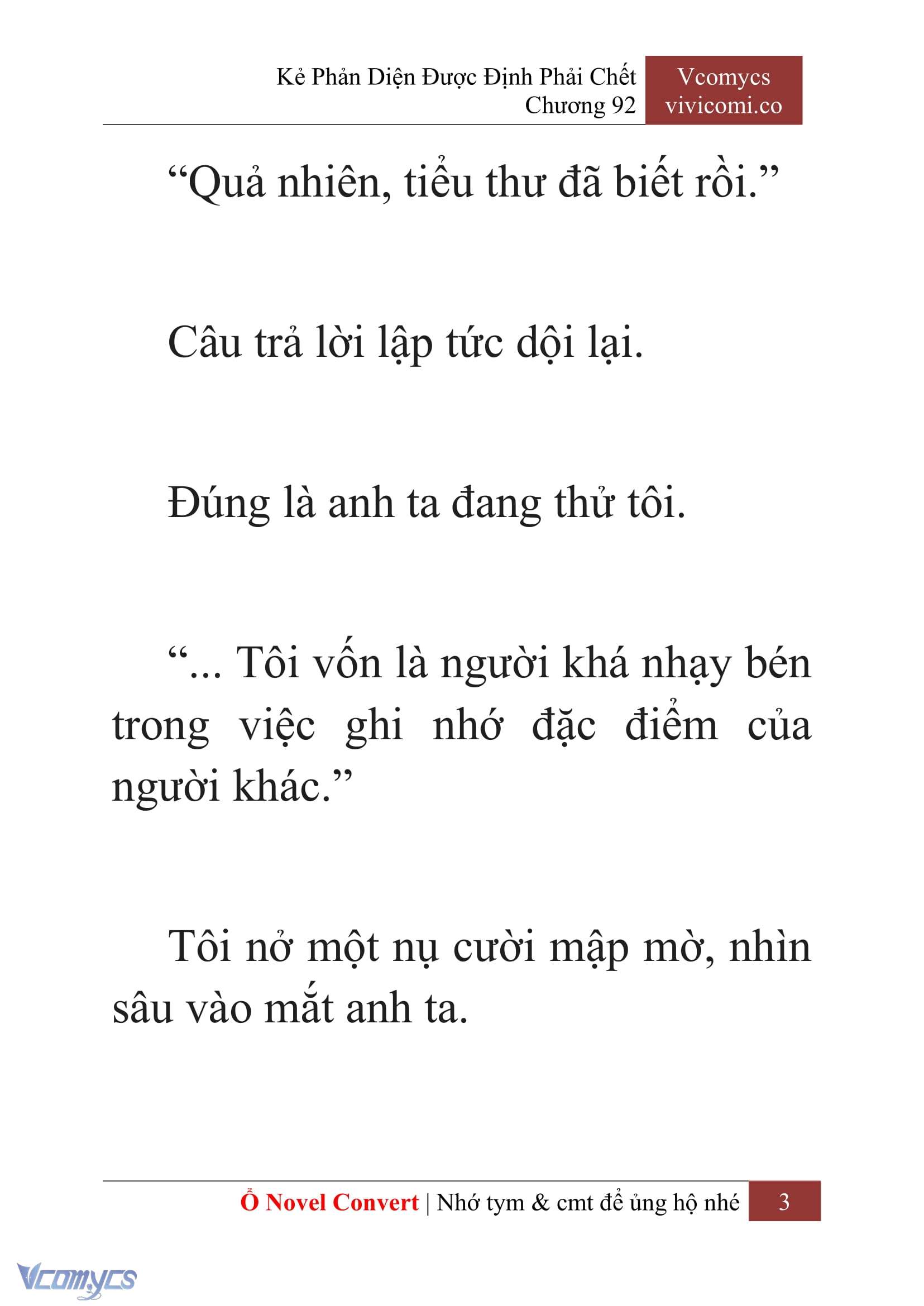 [Novel] Kẻ Phản Diện Được Định Phải Chết Chap 92 - Trang 2