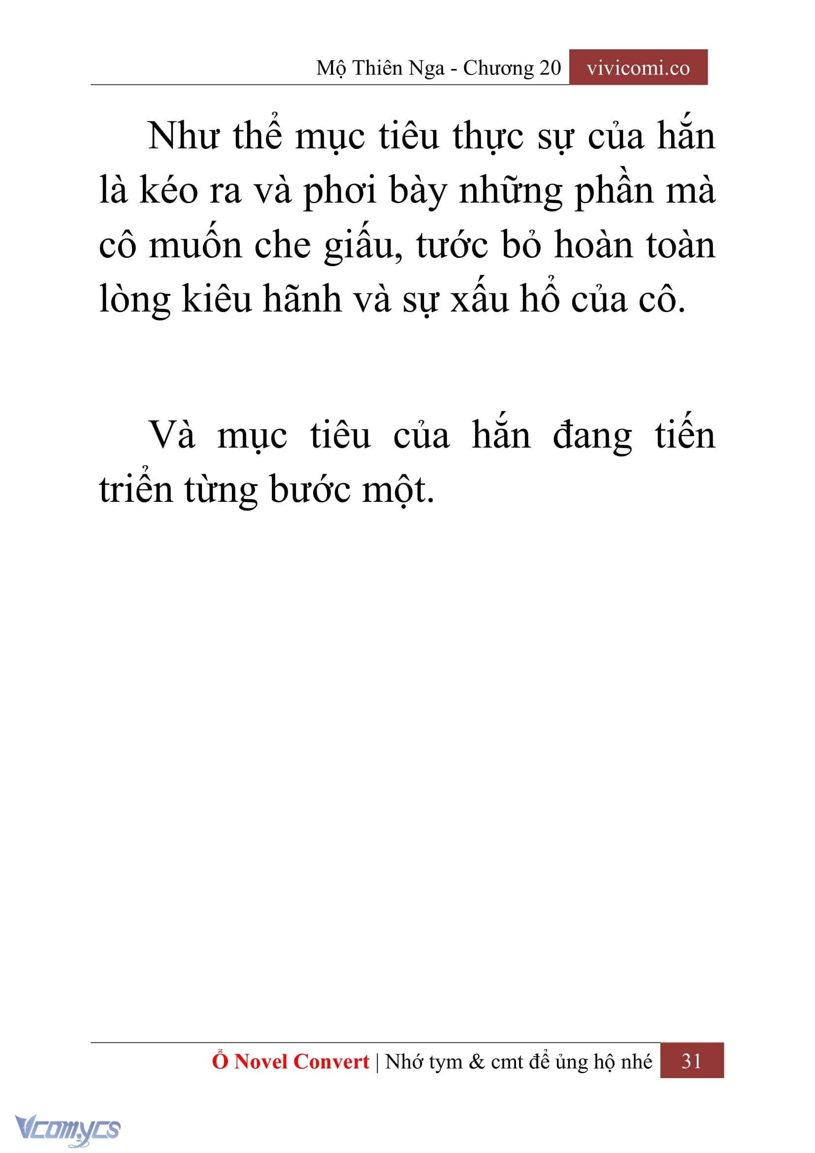 [Novel] Mộ Thiên Nga Chap 20 - Trang 2