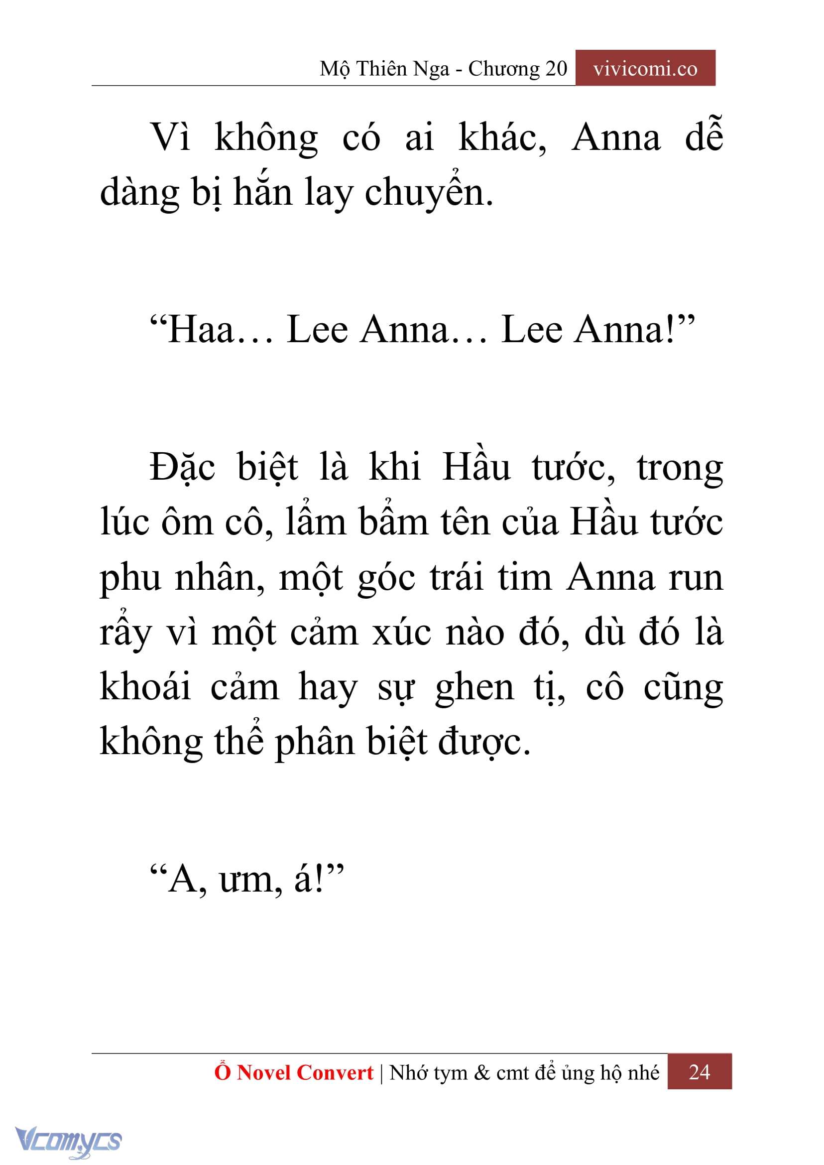 [Novel] Mộ Thiên Nga Chap 20 - Trang 2