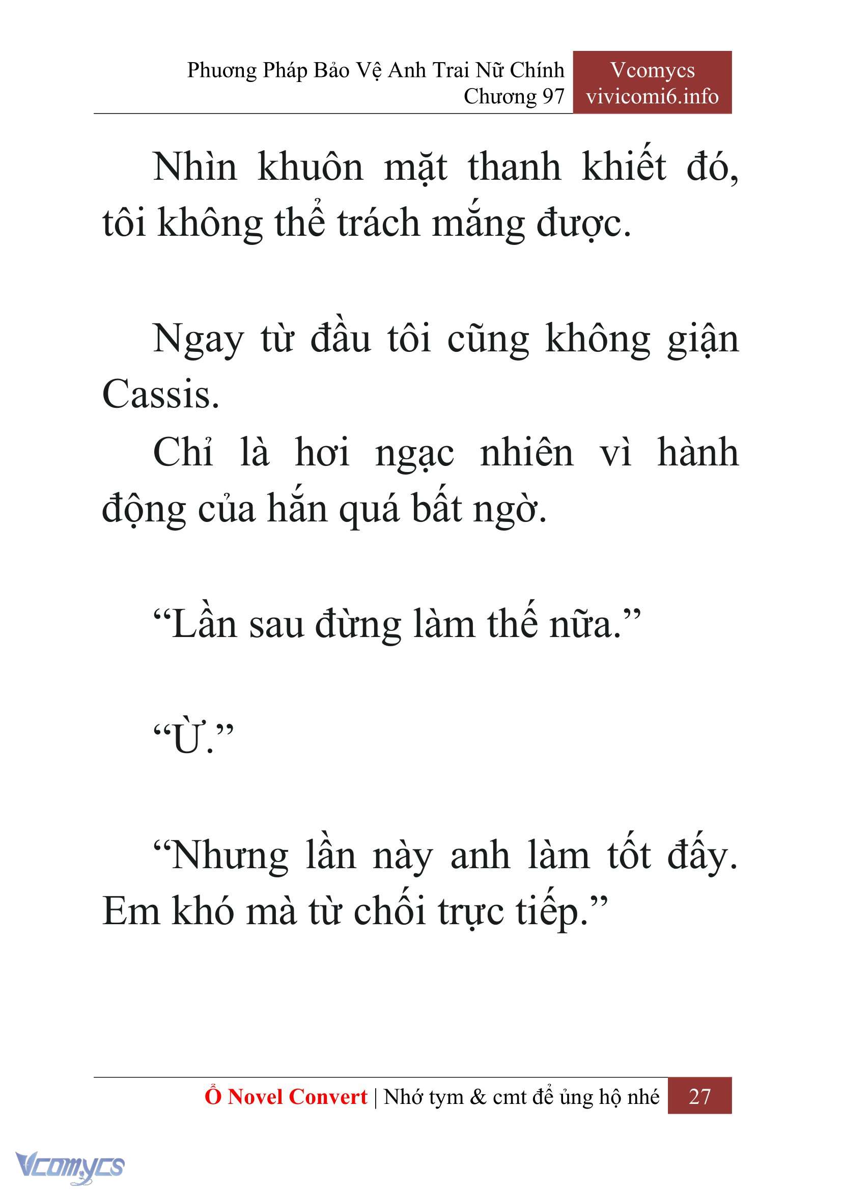 [Novel] Phương Pháp Bảo Vệ Anh Trai Nữ Chính Chap 97 - Trang 2