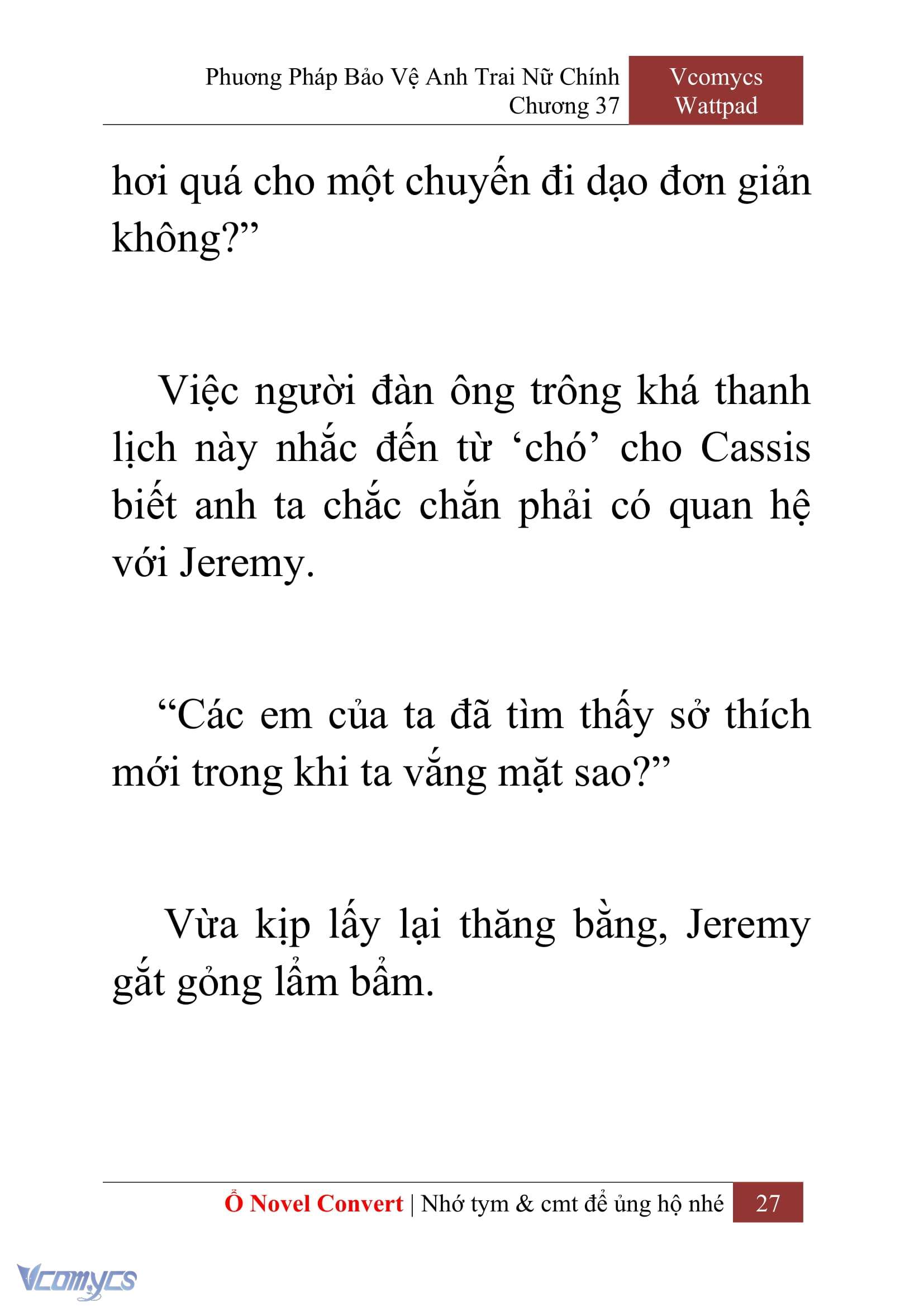 [Novel] Phương Pháp Bảo Vệ Anh Trai Nữ Chính Chap 37 - Trang 2
