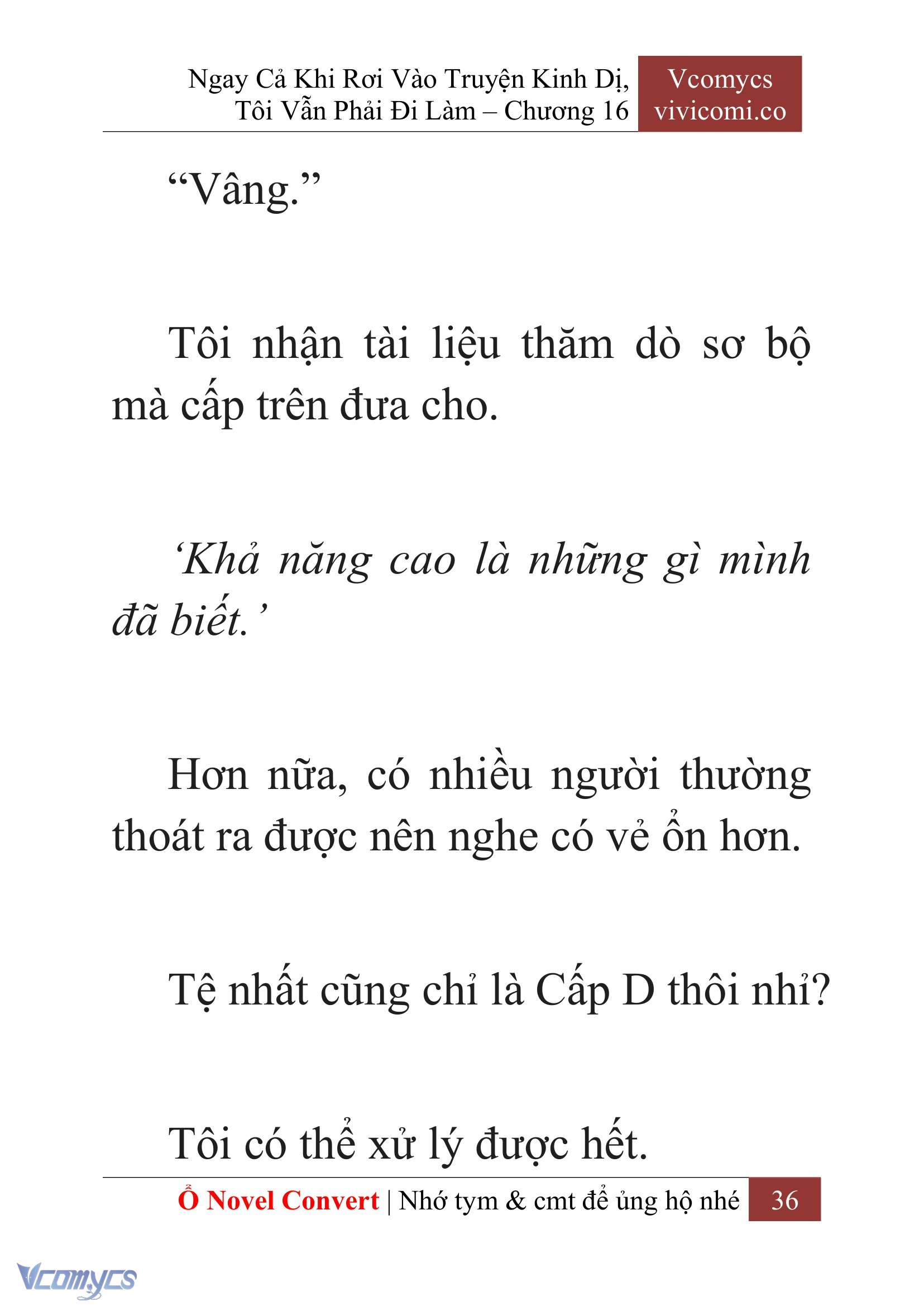 [Novel] Ngay Cả Khi Rơi Vào Truyện Kinh Dị, Tôi Vẫn Phải Đi Làm Chap 16 - Trang 2