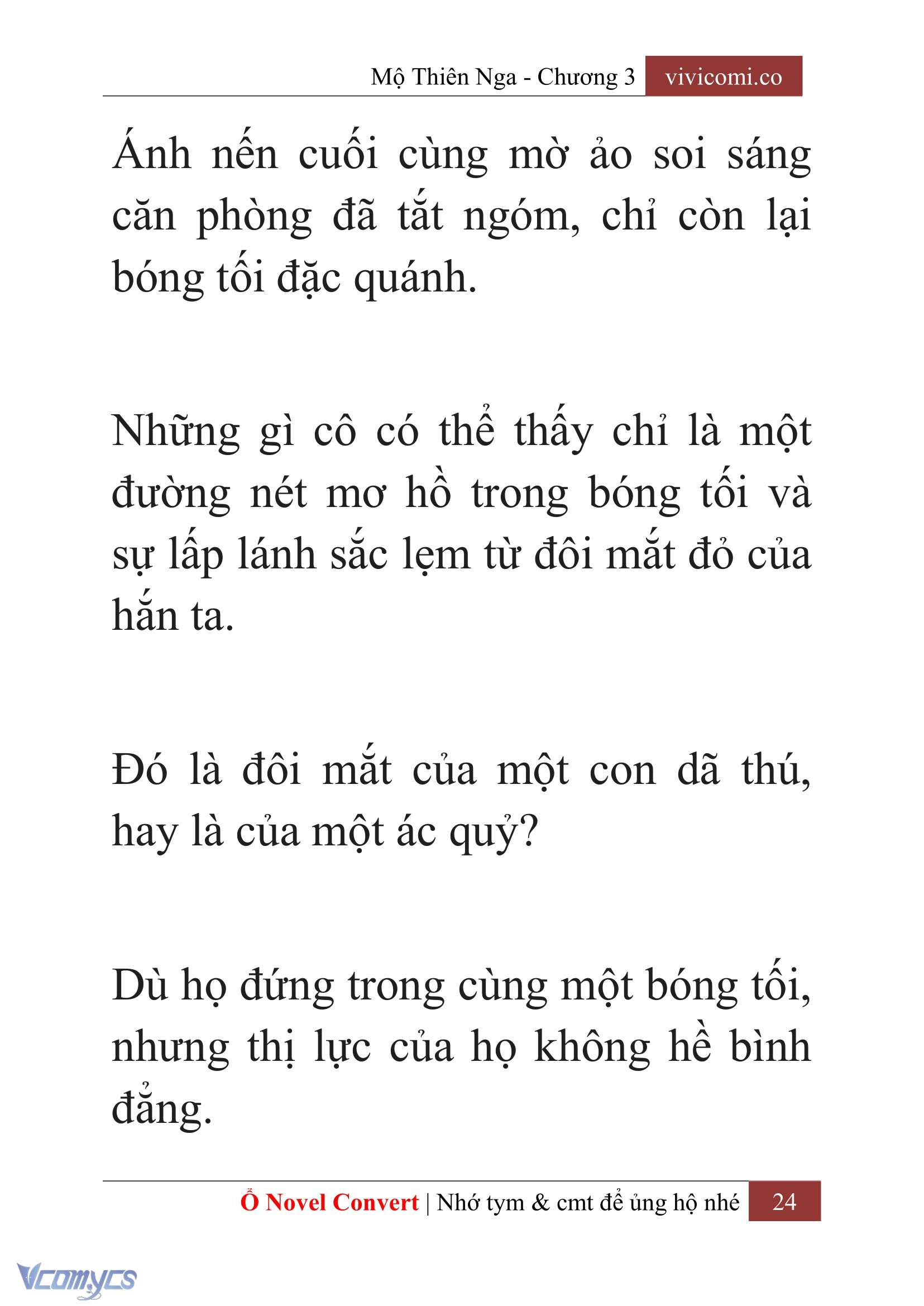 [Novel] Mộ Thiên Nga Chap 3 - Trang 2