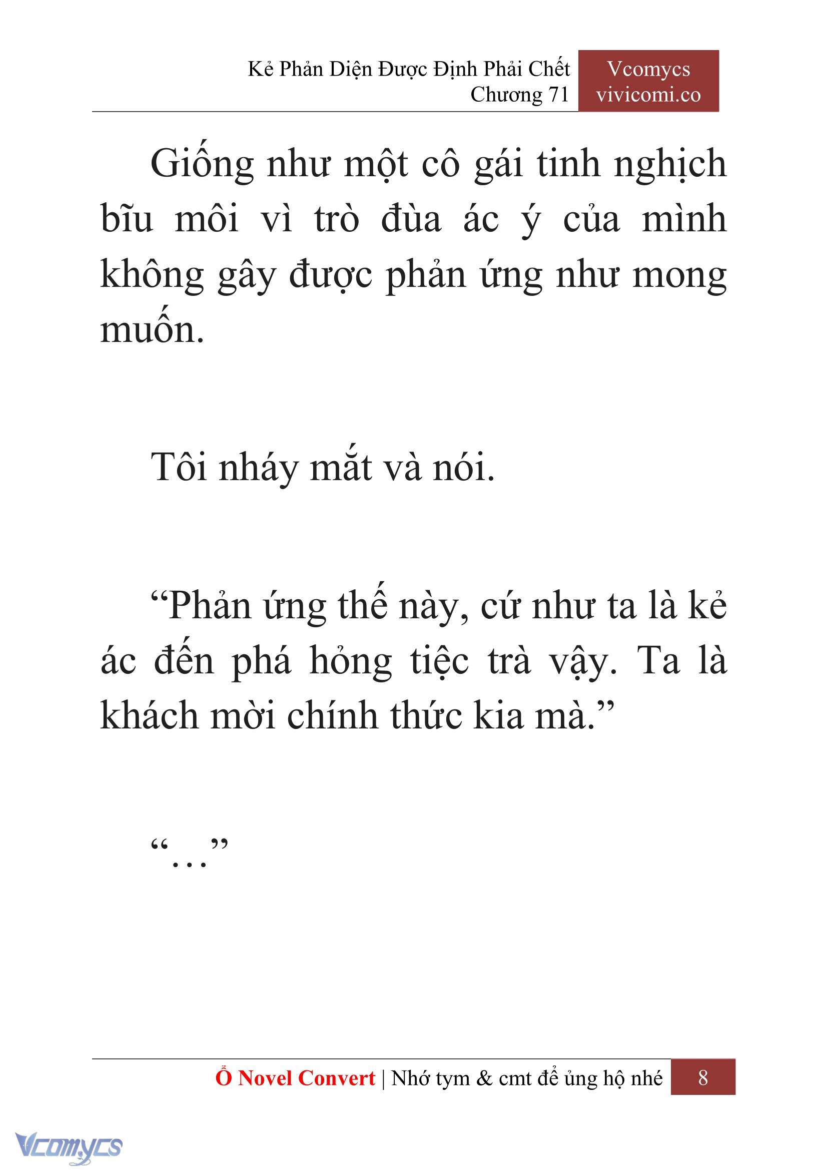 [Novel] Kẻ Phản Diện Được Định Phải Chết Chap 71 - Next Chap 72