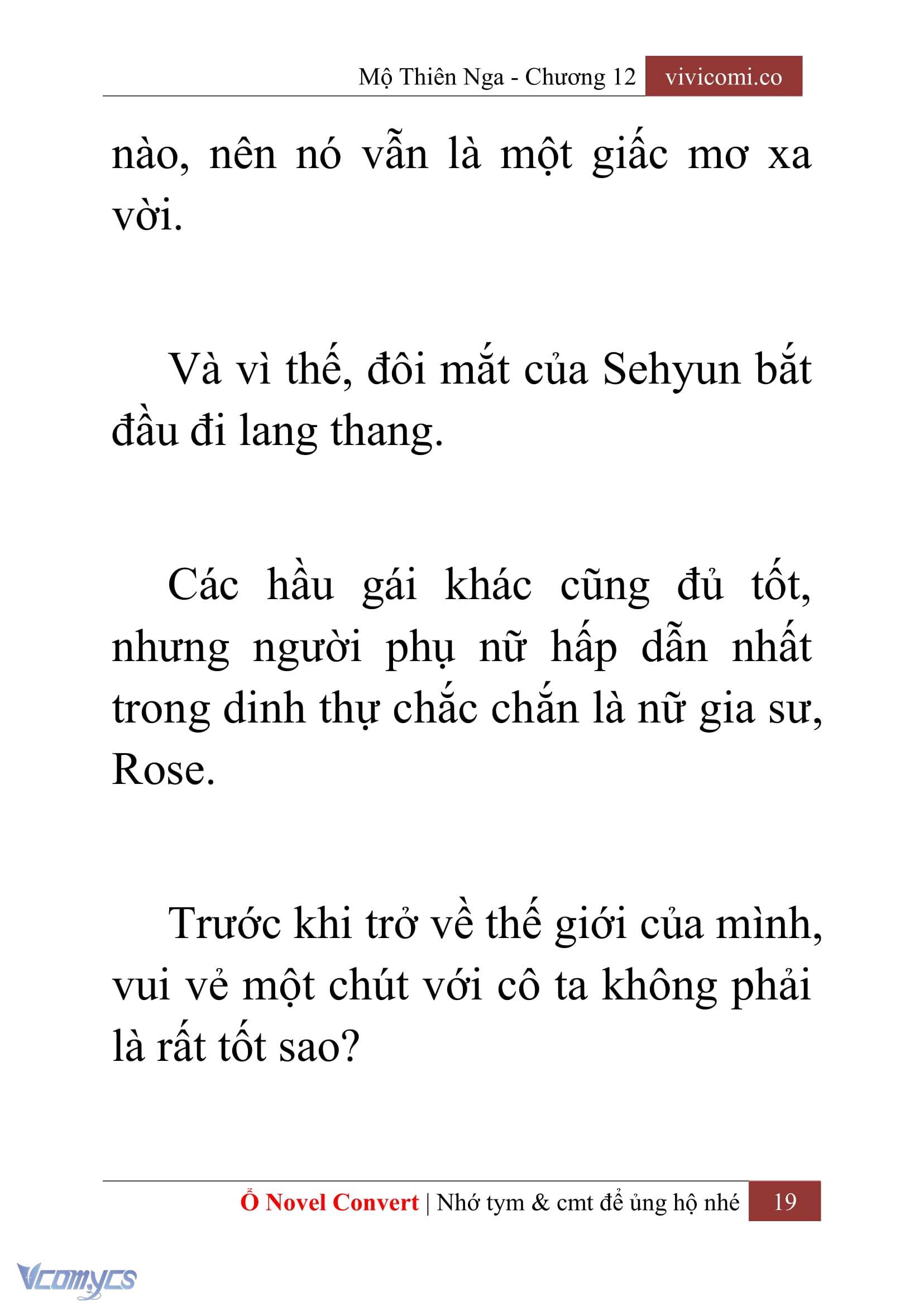 [Novel] Mộ Thiên Nga Chap 12 - Trang 2