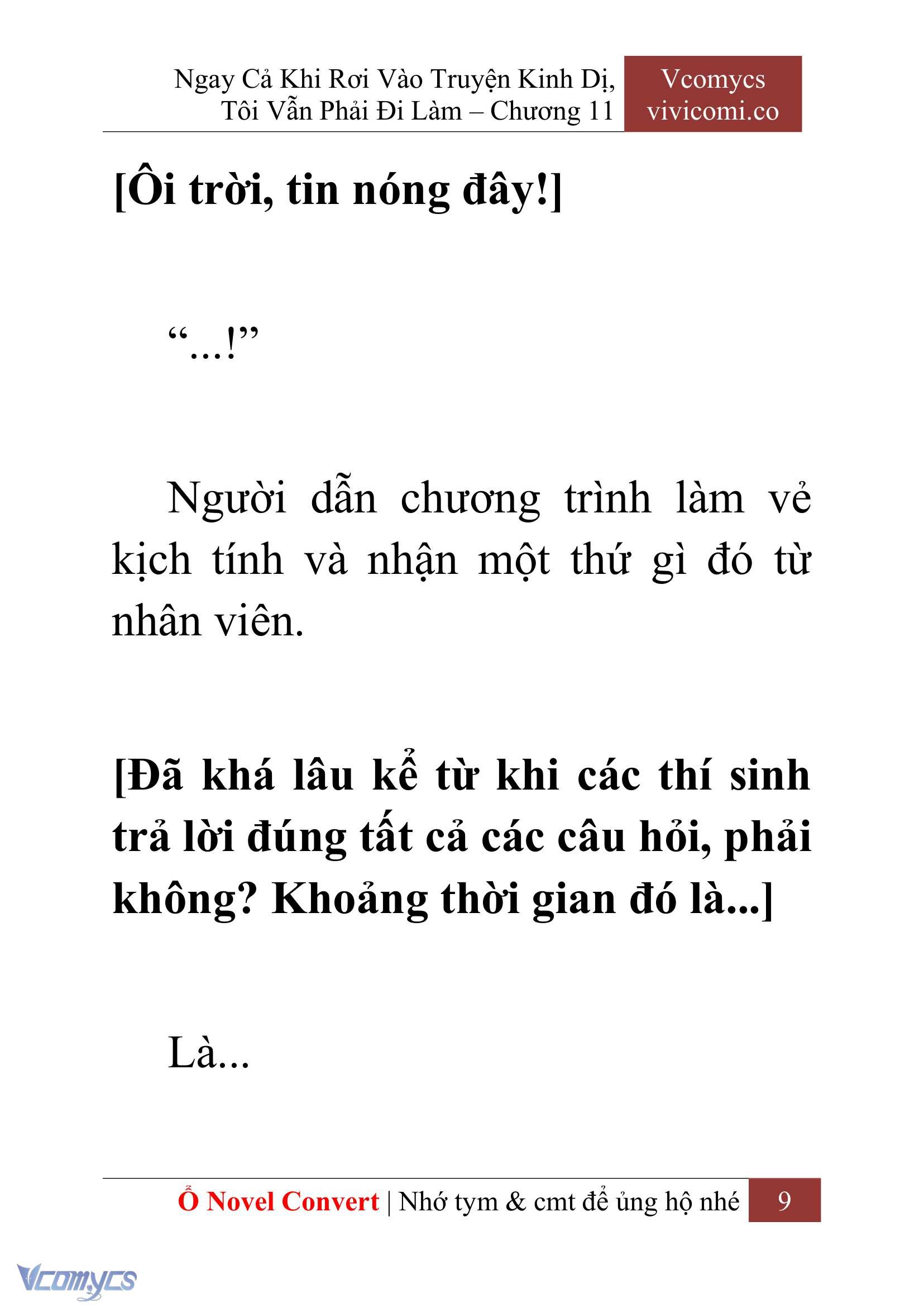 [Novel] Ngay Cả Khi Rơi Vào Truyện Kinh Dị, Tôi Vẫn Phải Đi Làm Chap 11 - Trang 2