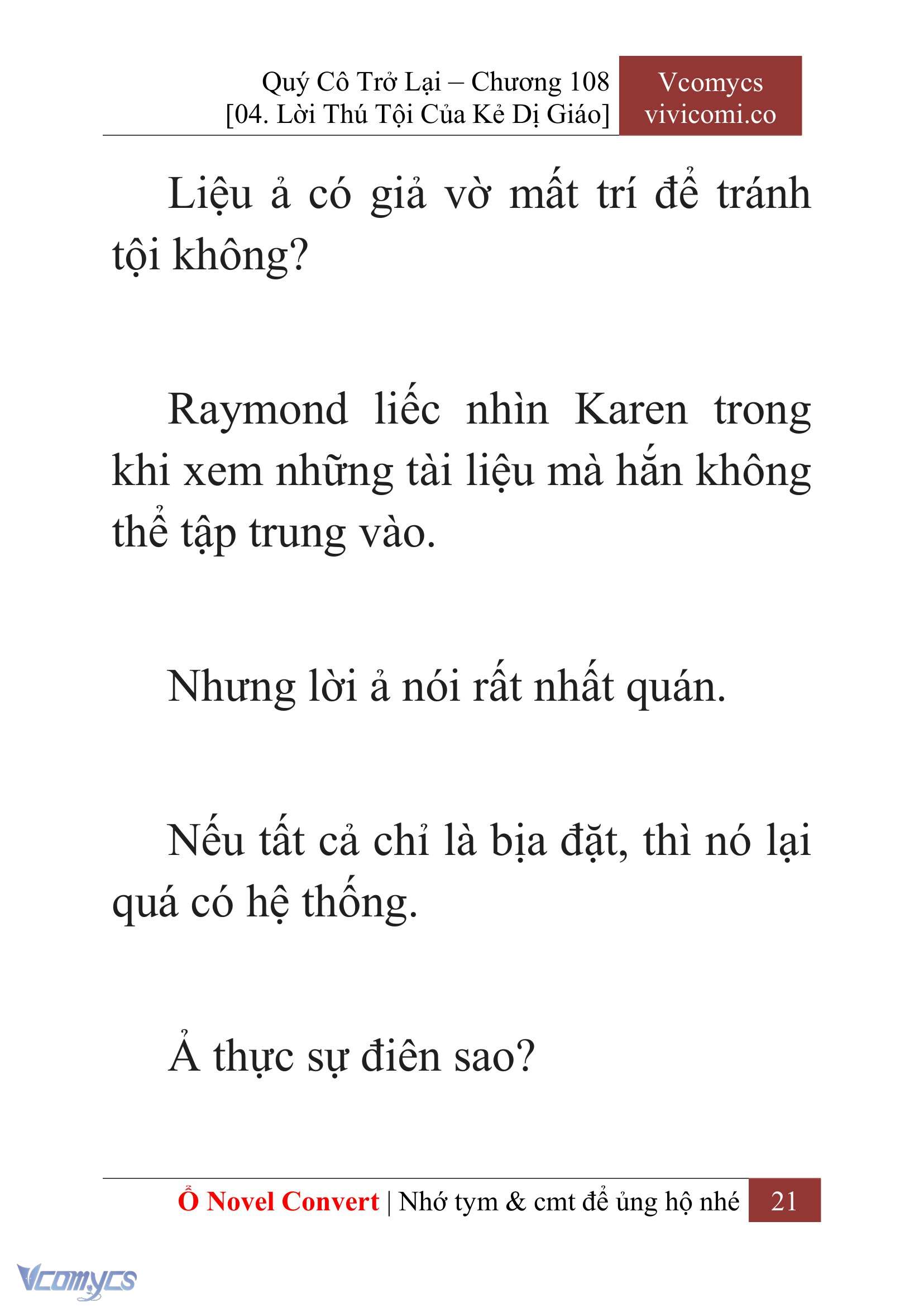 [Novel] Quý Cô Trở Lại Chap 108 - Trang 2