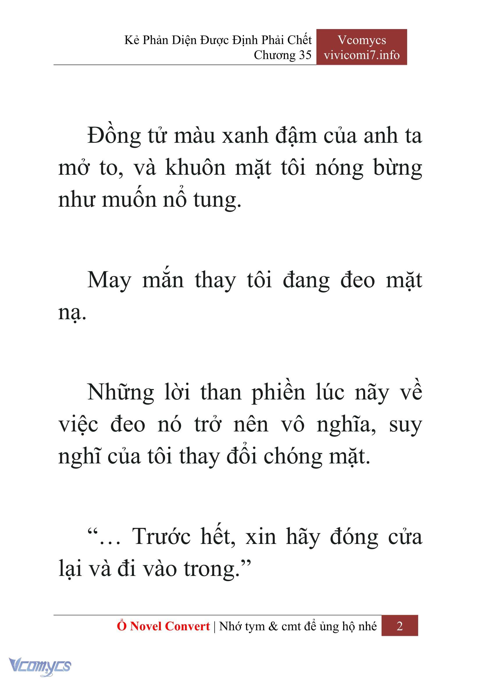 [Novel] Kẻ Phản Diện Được Định Phải Chết Chap 35 - Trang 2