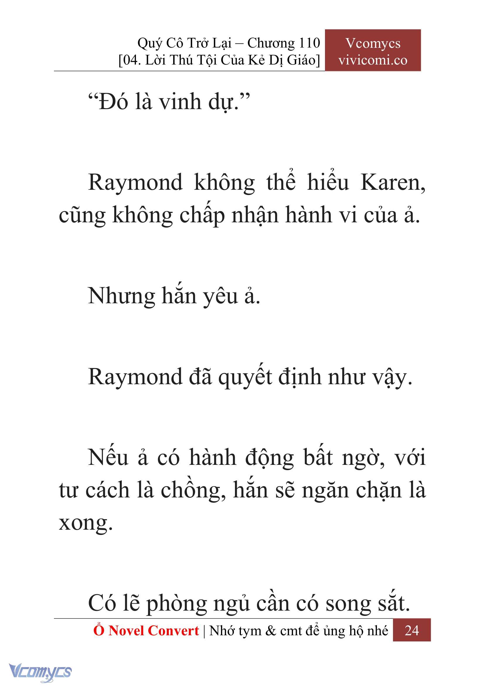 [Novel] Quý Cô Trở Lại Chap 110 - Trang 2