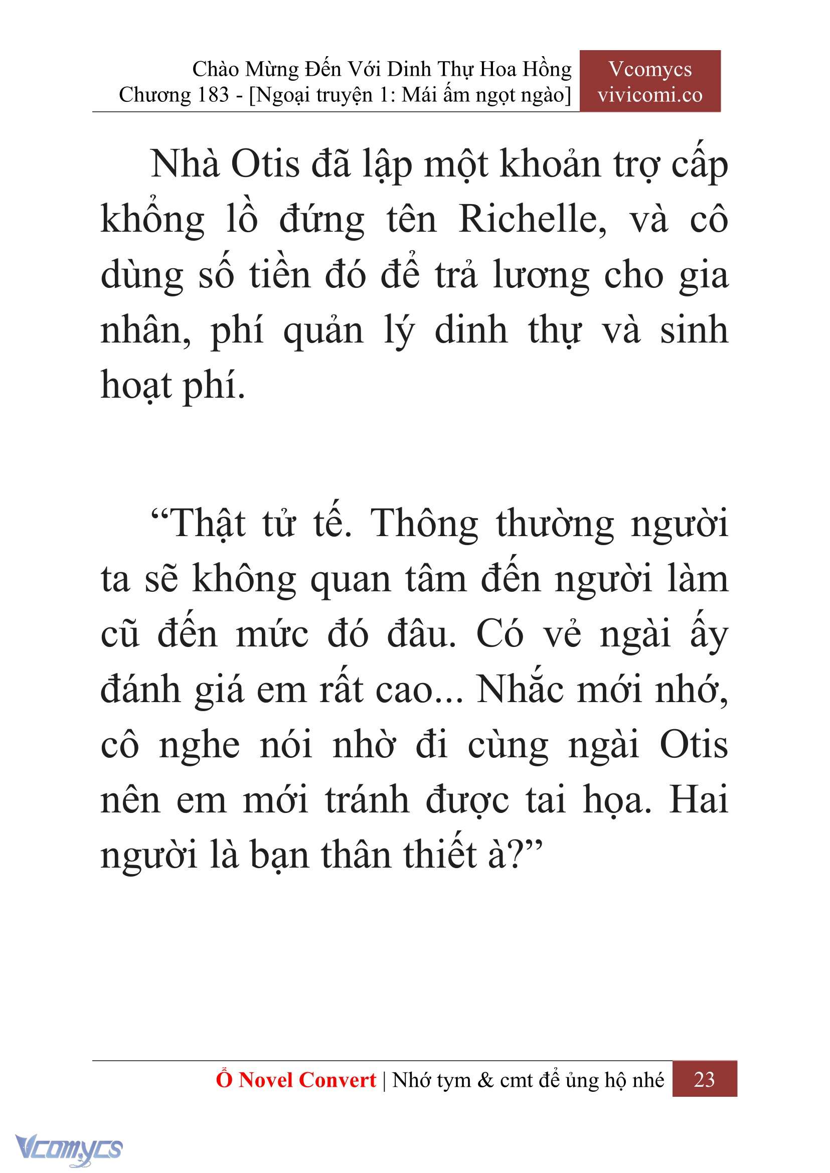 [Novel] Chào Mừng Đến Với Dinh Thự Hoa Hồng Chap 183 - Trang 2