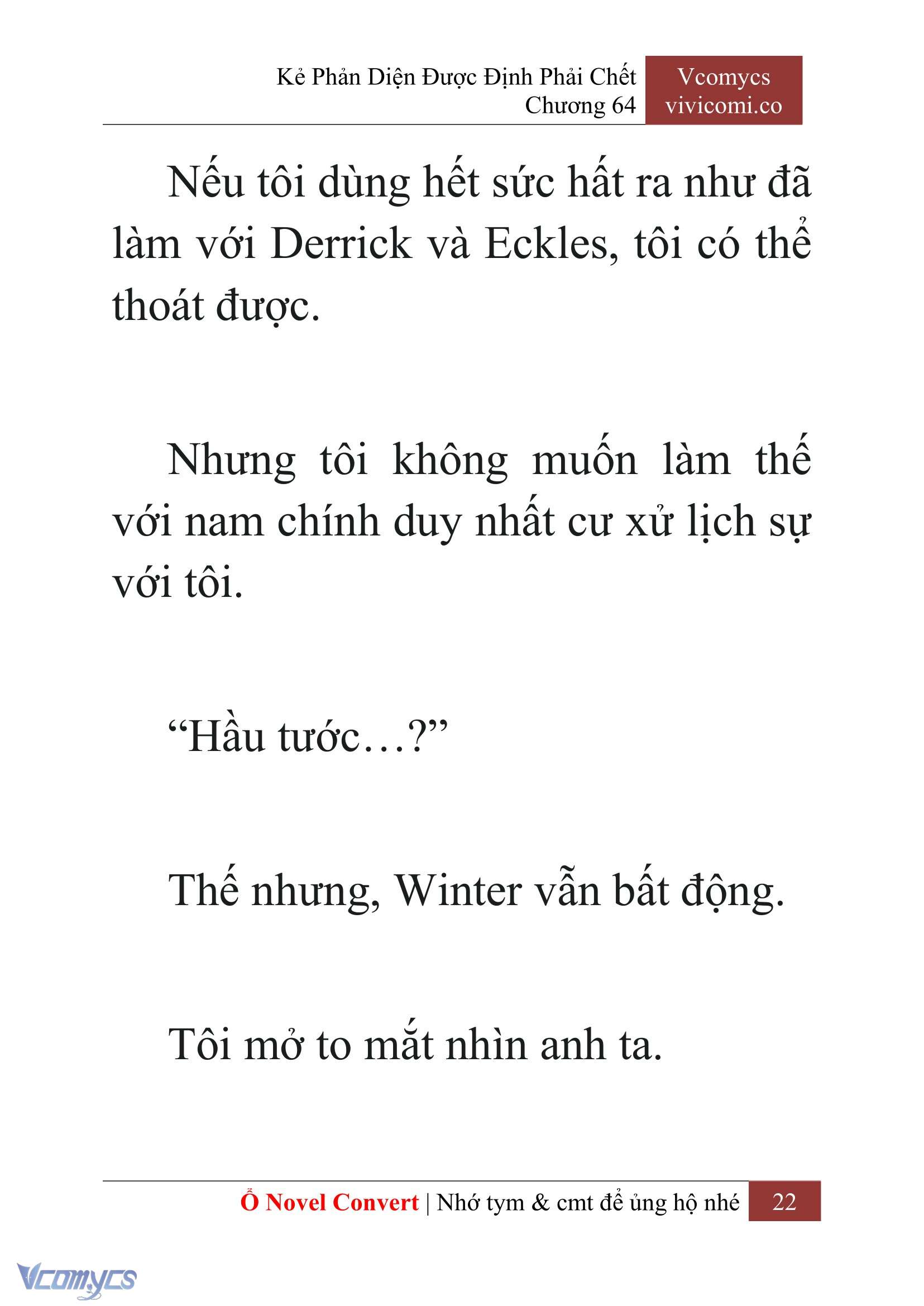 [Novel] Kẻ Phản Diện Được Định Phải Chết Chap 64 - Trang 2