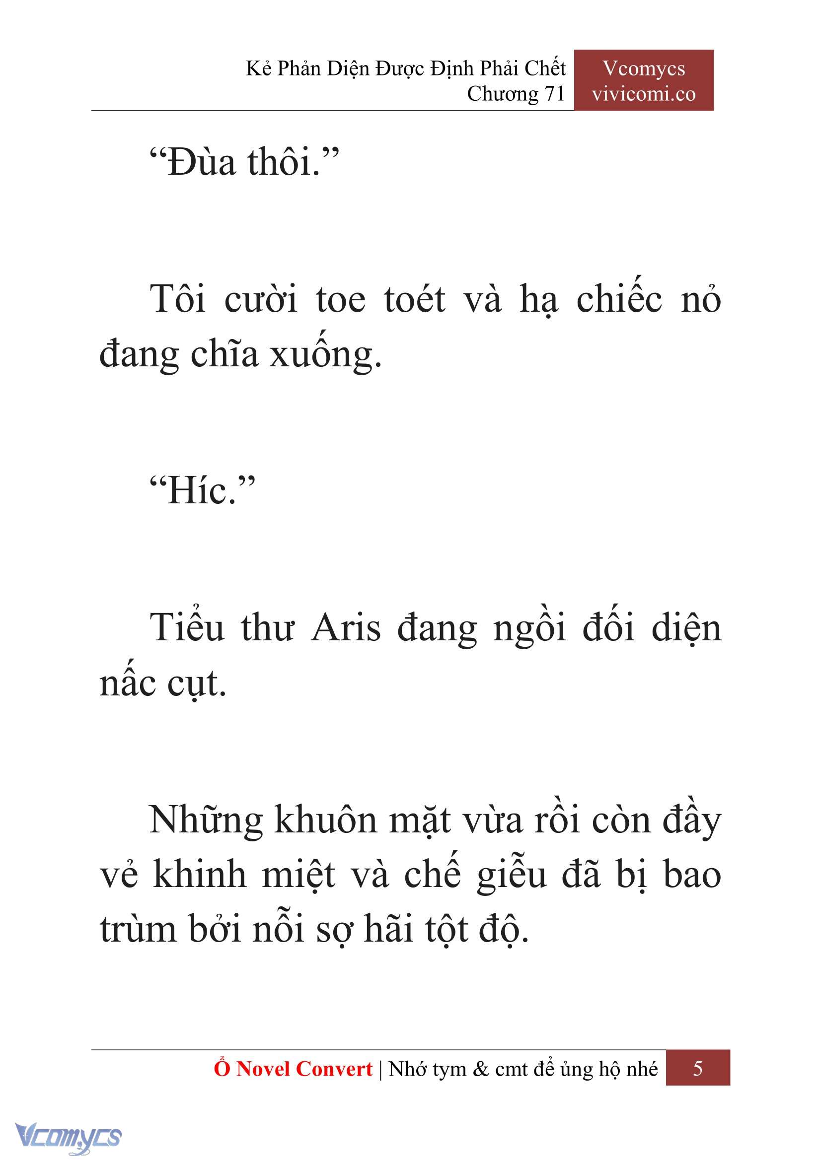 [Novel] Kẻ Phản Diện Được Định Phải Chết Chap 71 - Next Chap 72