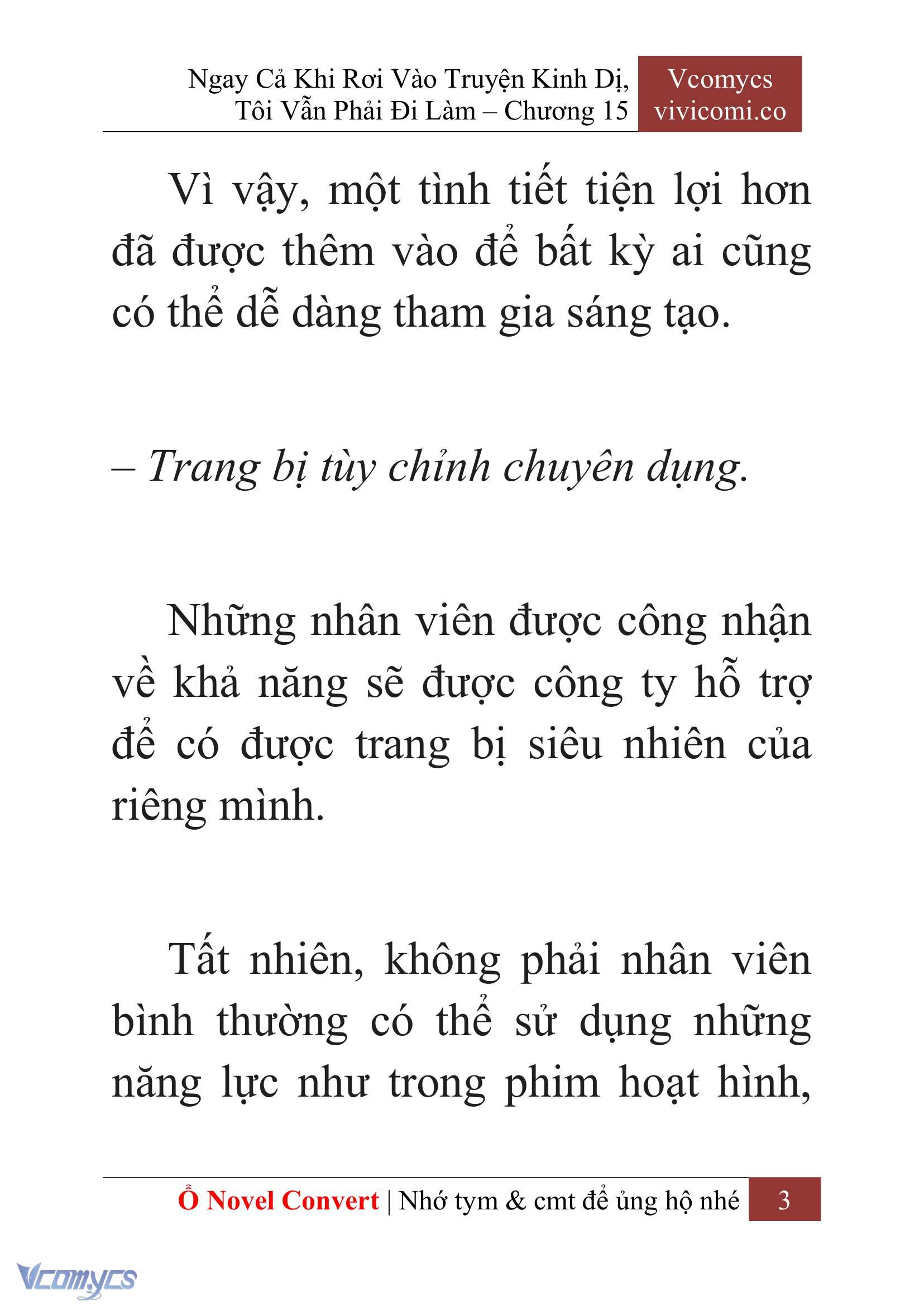 [Novel] Ngay Cả Khi Rơi Vào Truyện Kinh Dị, Tôi Vẫn Phải Đi Làm Chap 15 - Trang 2