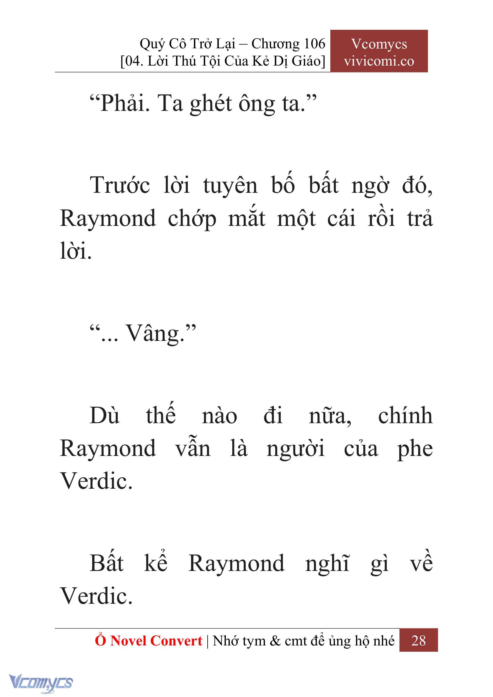 [Novel] Quý Cô Trở Lại Chap 106 - Trang 2