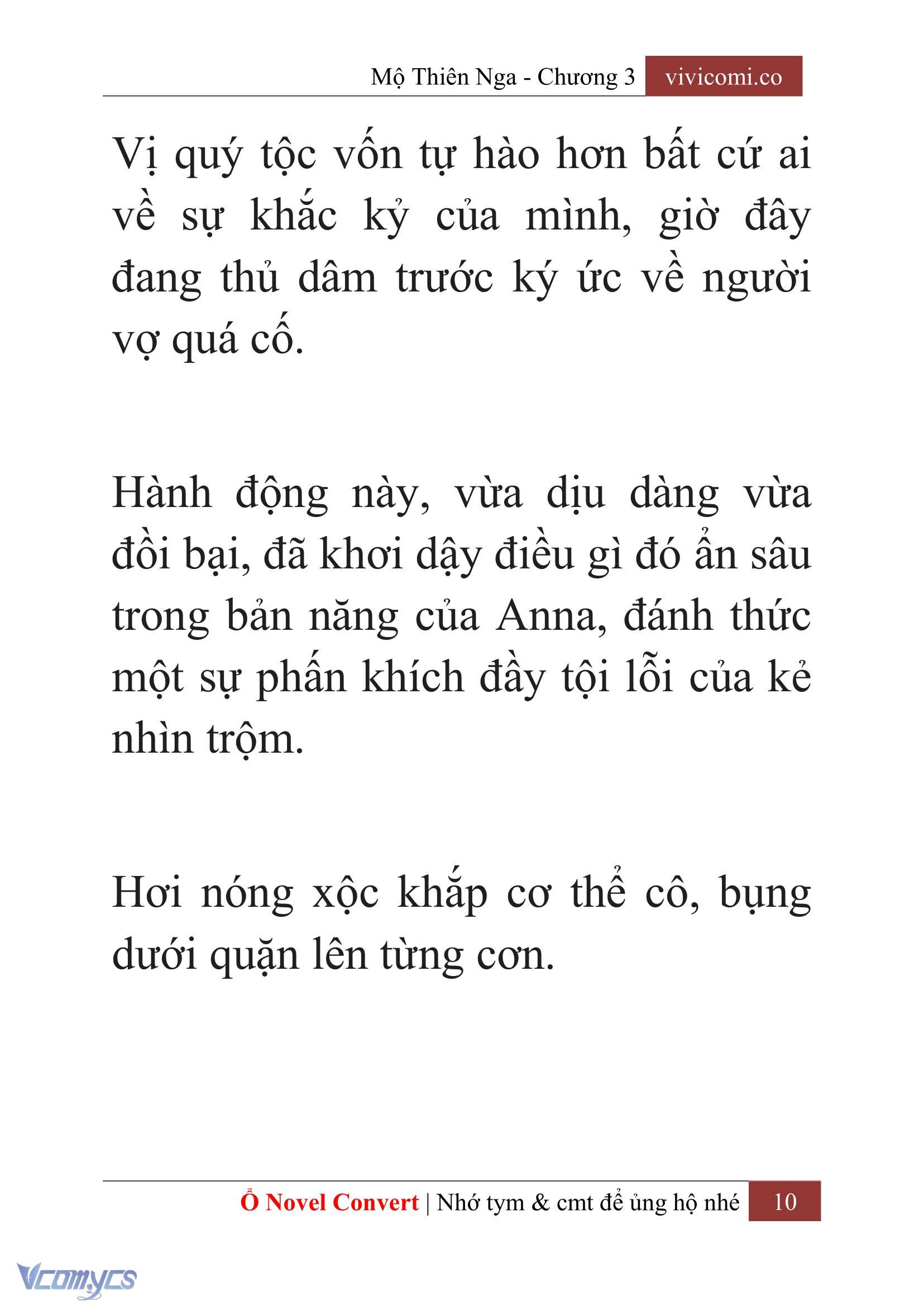 [Novel] Mộ Thiên Nga Chap 3 - Trang 2
