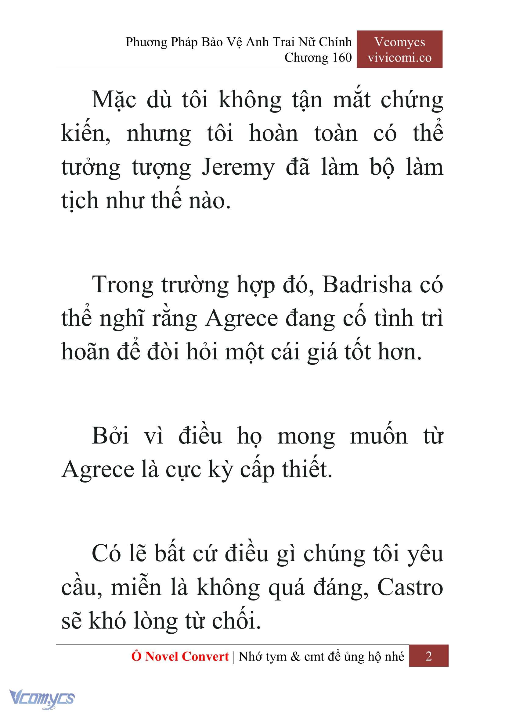 [Novel] Phương Pháp Bảo Vệ Anh Trai Nữ Chính Chap 160 - Trang 2