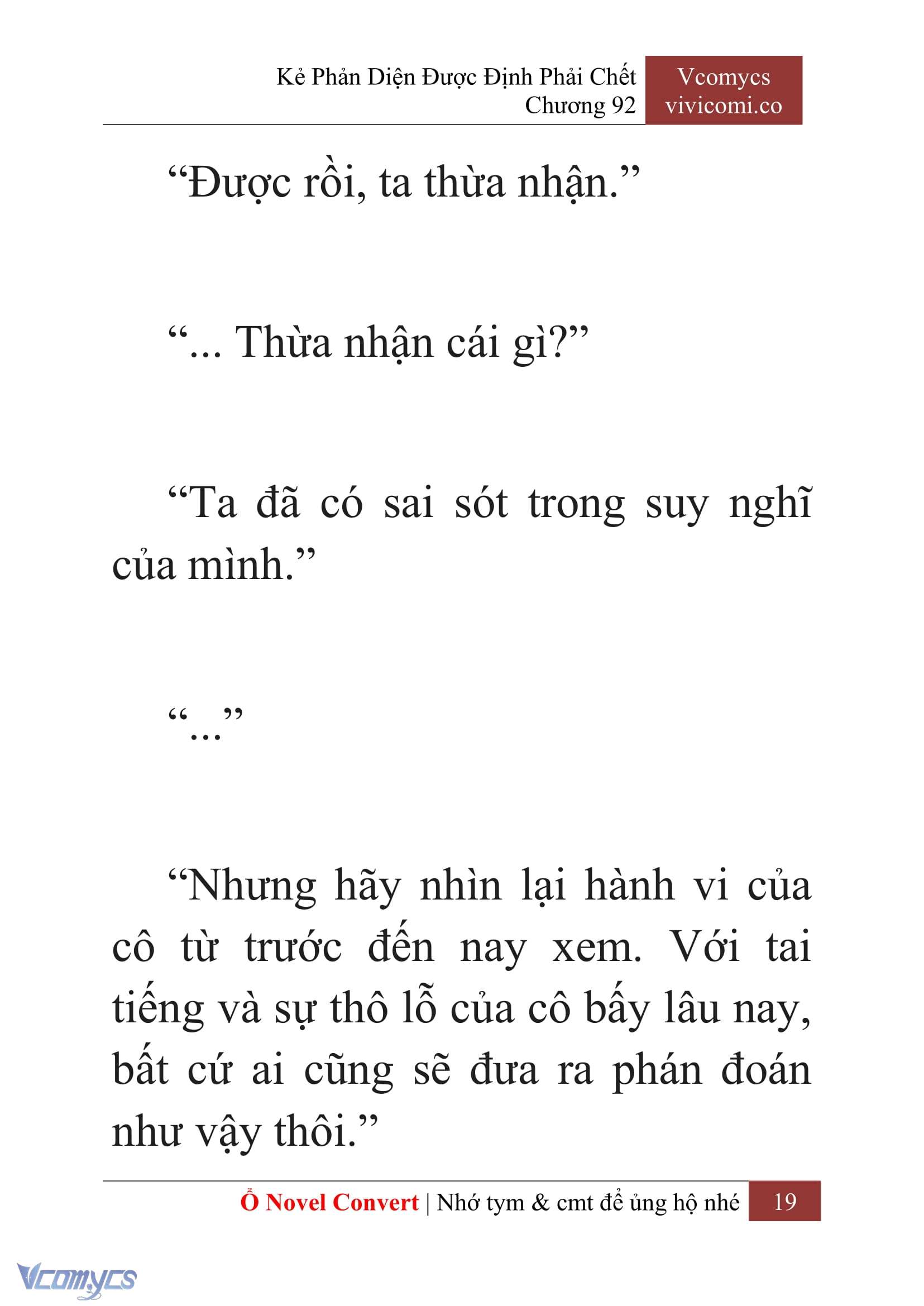 [Novel] Kẻ Phản Diện Được Định Phải Chết Chap 92 - Trang 2