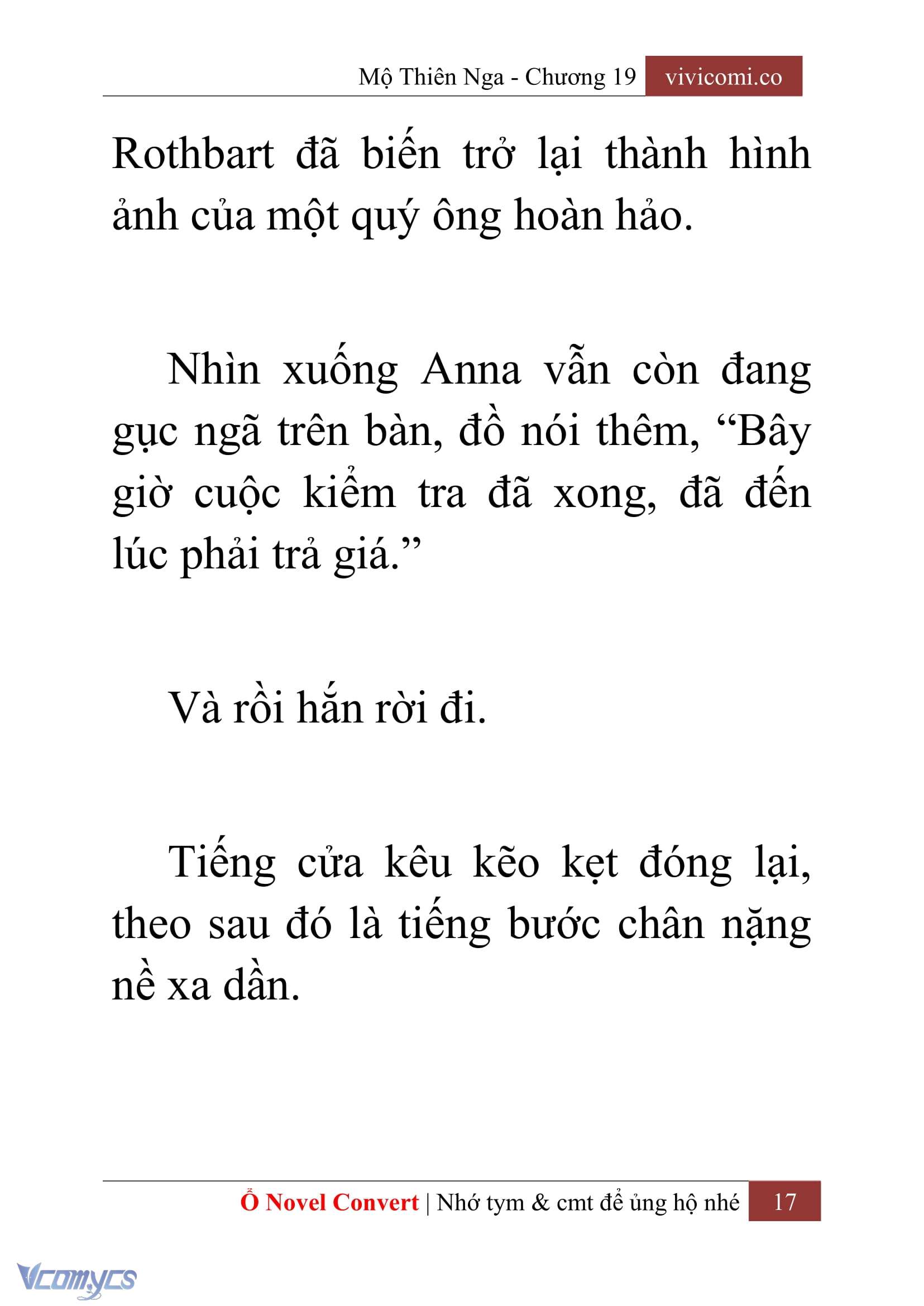 [Novel] Mộ Thiên Nga Chap 19 - Trang 2