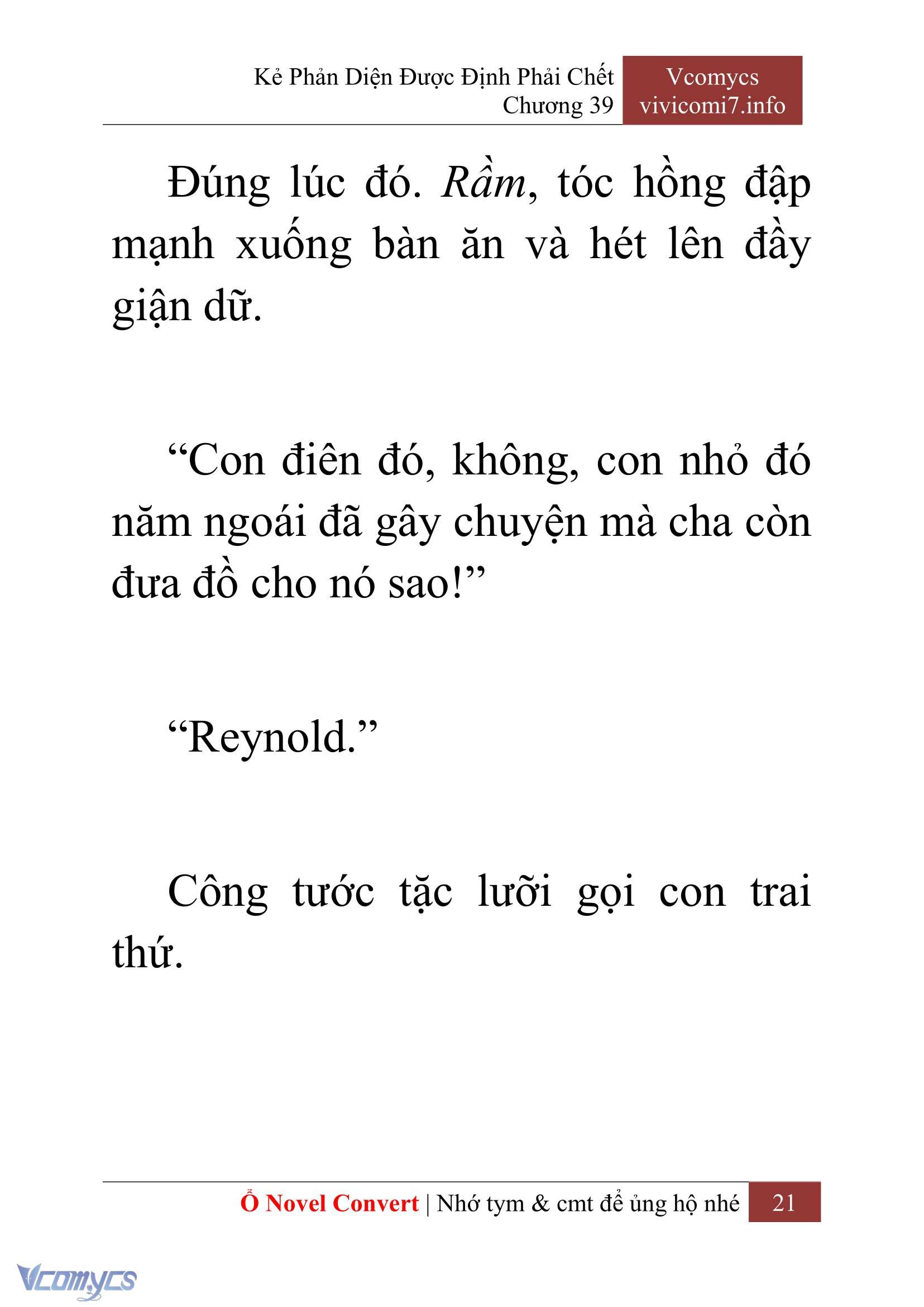 [Novel] Kẻ Phản Diện Được Định Phải Chết Chap 39 - Trang 2