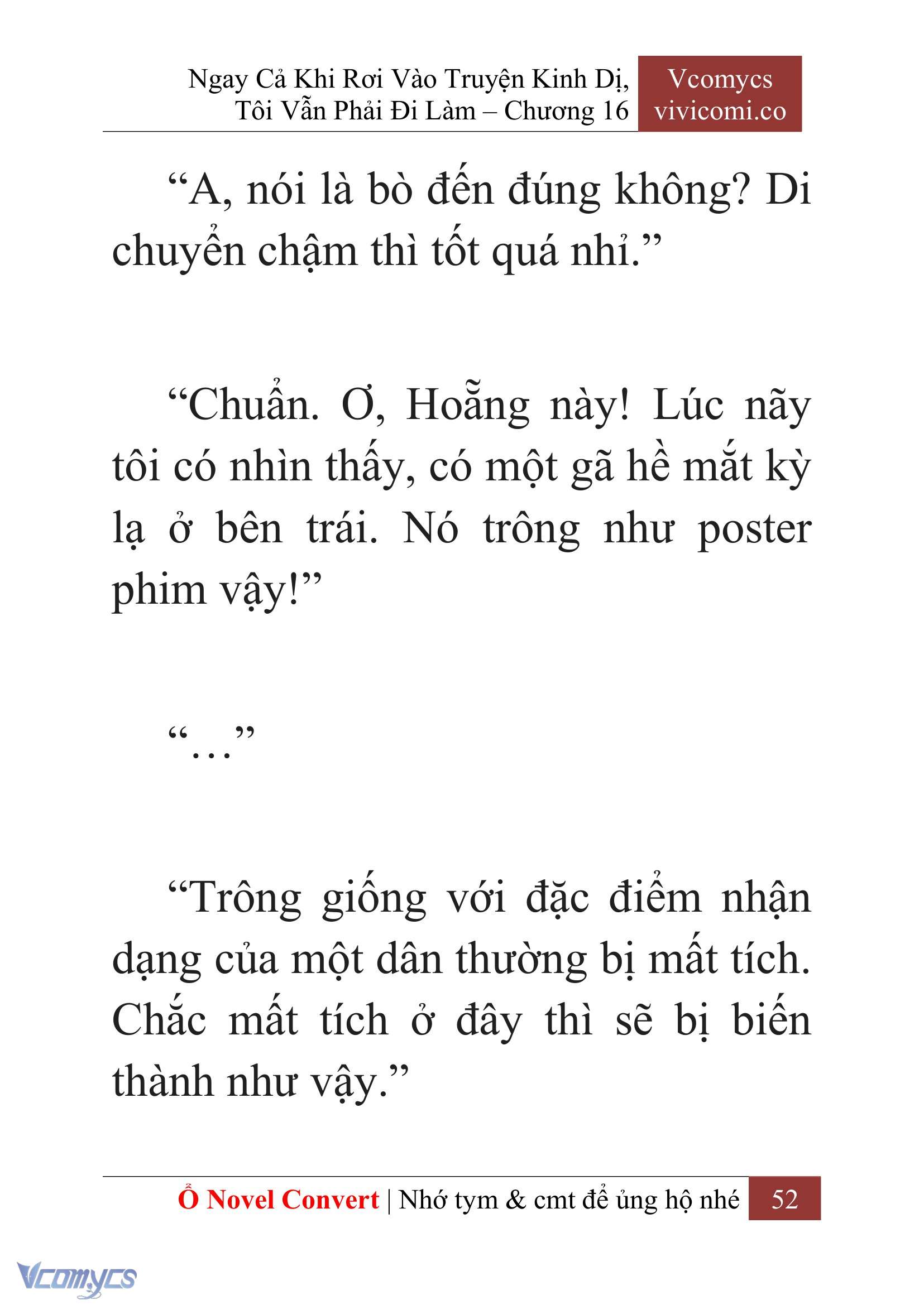 [Novel] Ngay Cả Khi Rơi Vào Truyện Kinh Dị, Tôi Vẫn Phải Đi Làm Chap 16 - Trang 2