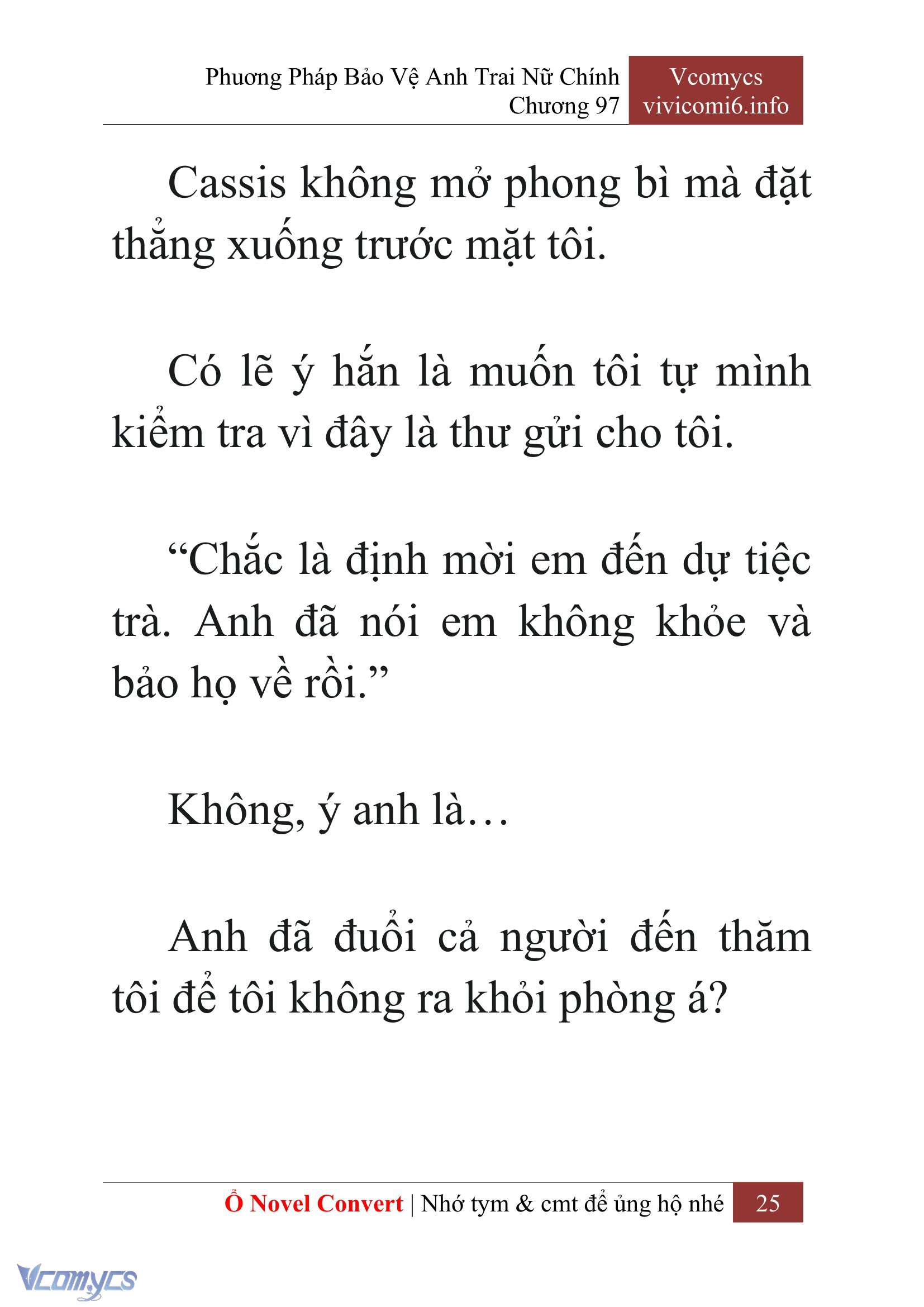 [Novel] Phương Pháp Bảo Vệ Anh Trai Nữ Chính Chap 97 - Trang 2