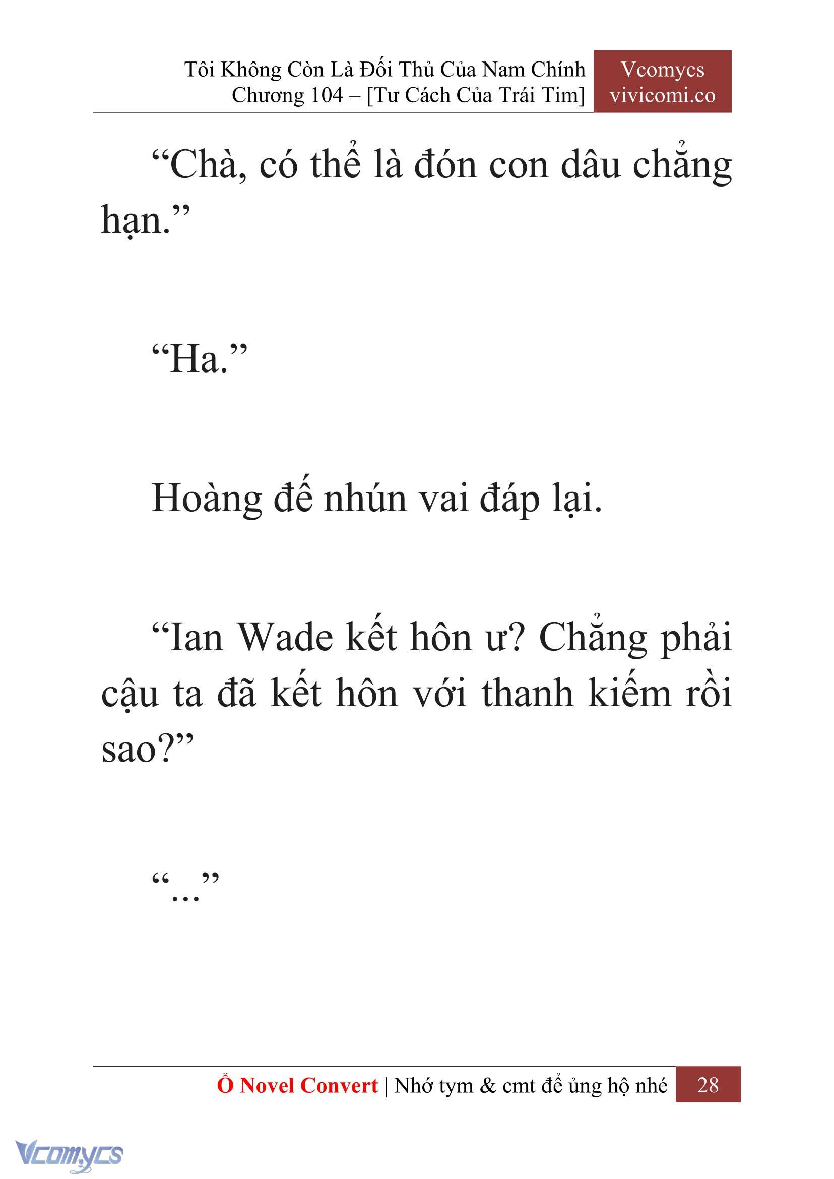 [Novel] Tôi Không Còn Là Đối Thủ Của Nam Chính Chap 104 - Trang 2