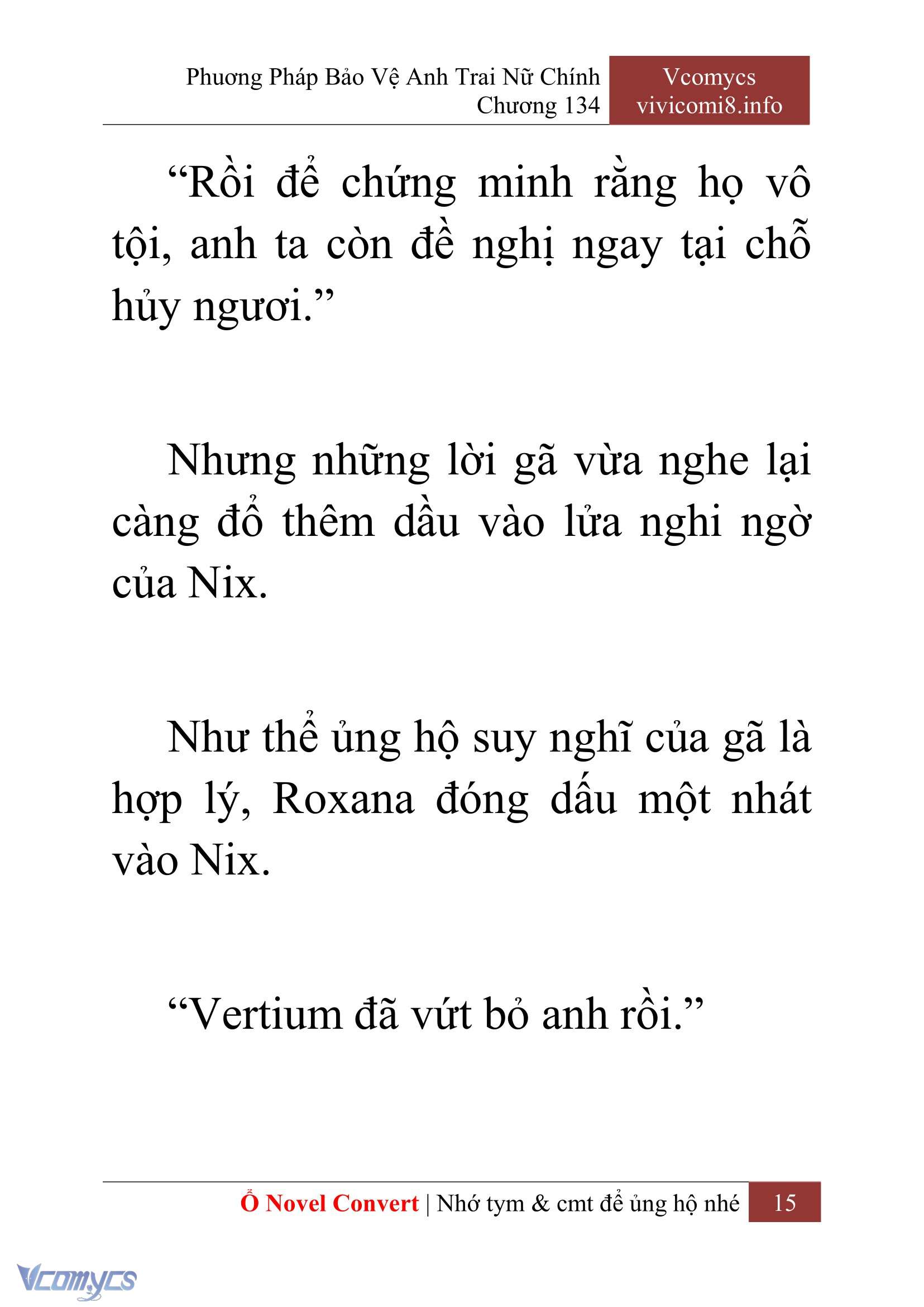 [Novel] Phương Pháp Bảo Vệ Anh Trai Nữ Chính Chap 134 - Trang 2