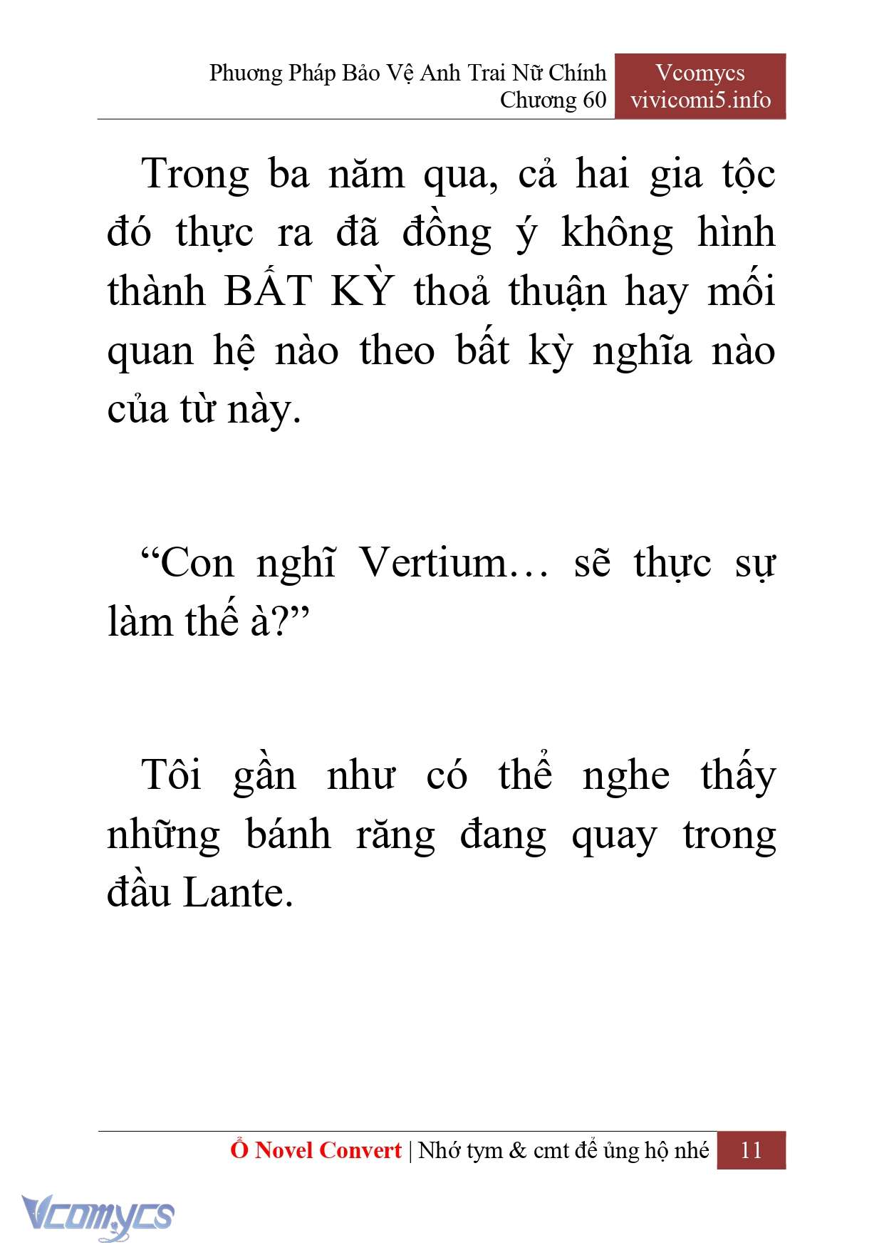 [Novel] Phương Pháp Bảo Vệ Anh Trai Nữ Chính Chap 60 - Trang 2