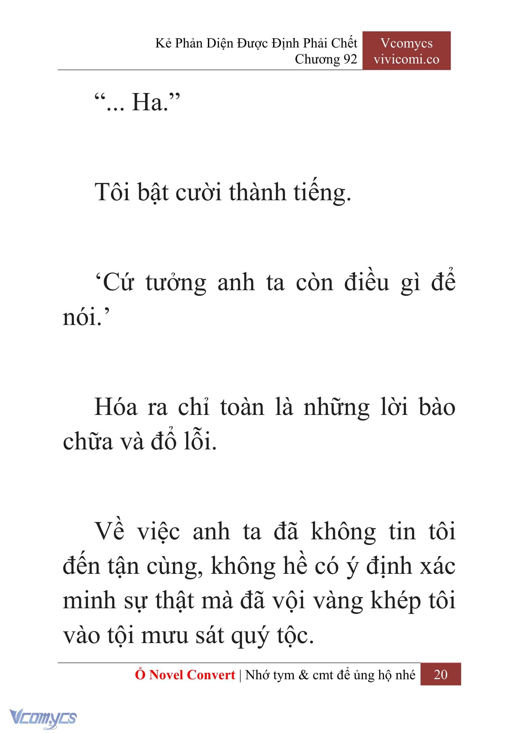 [Novel] Kẻ Phản Diện Được Định Phải Chết Chap 92 - Trang 2