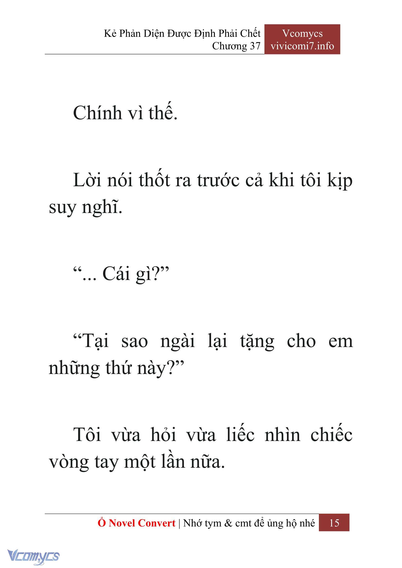 [Novel] Kẻ Phản Diện Được Định Phải Chết Chap 37 - Trang 2